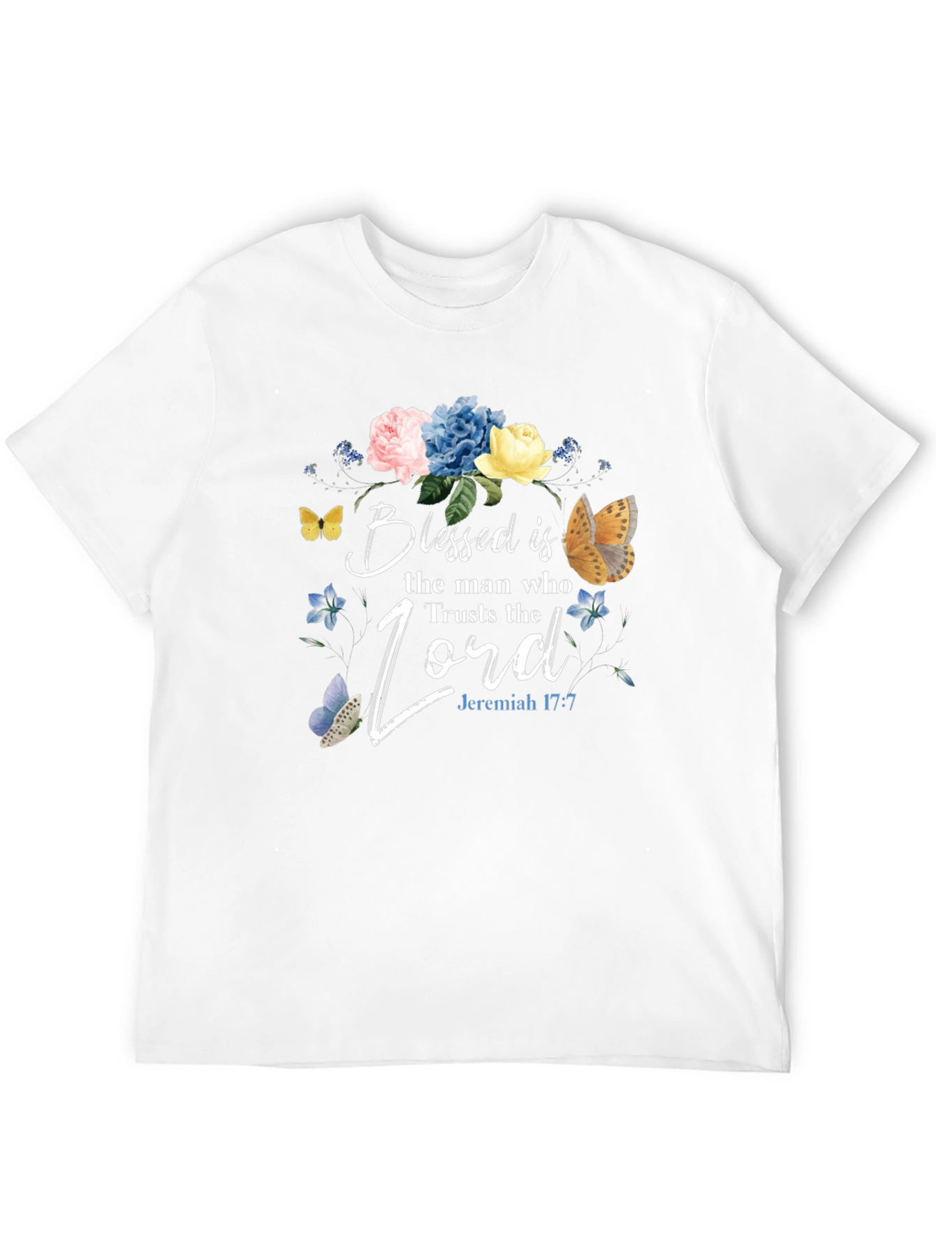 Blessed Man Floral Christian T-Shirt