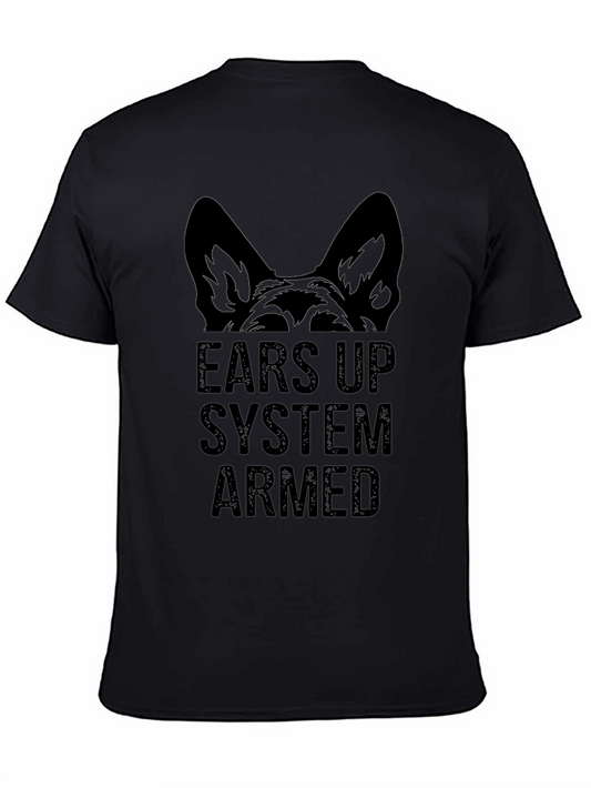 Ears Up System Armed Black Graphic Tee