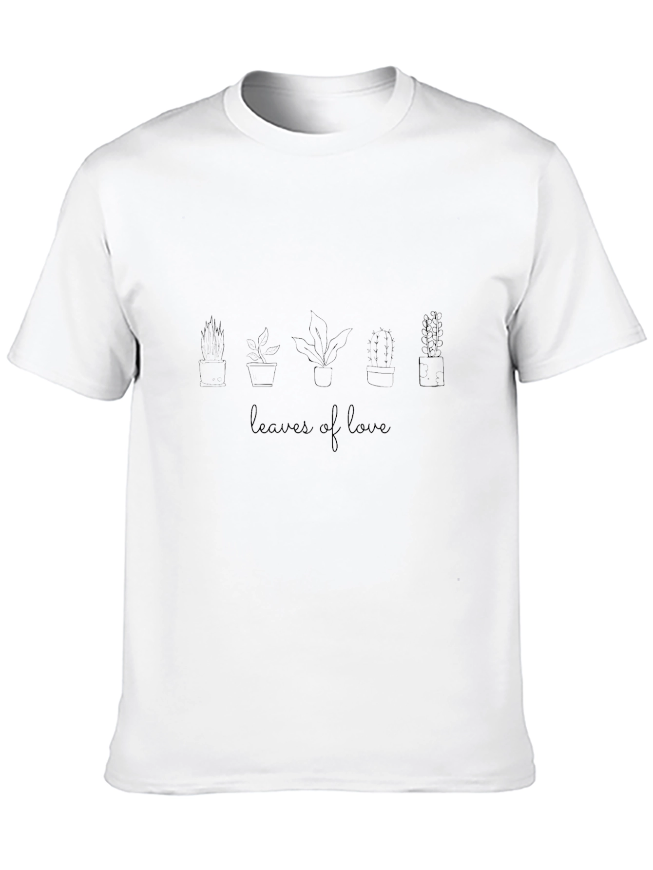Leaves of Love Graphic Tee - Black Casual Stylish