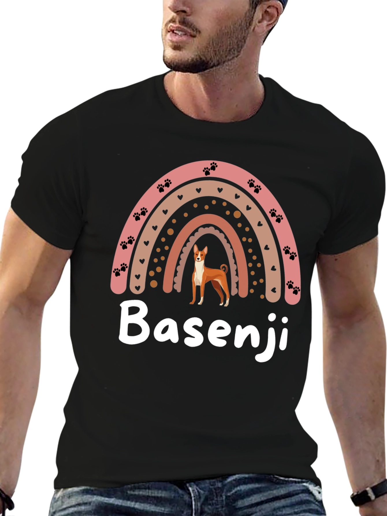 Basenji Dog Rainbow T-Shirt