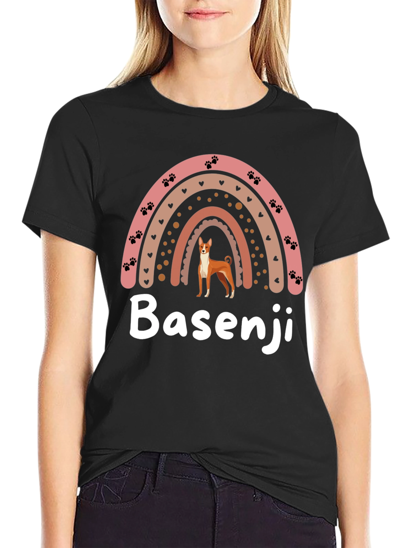 Basenji Dog Rainbow T-Shirt