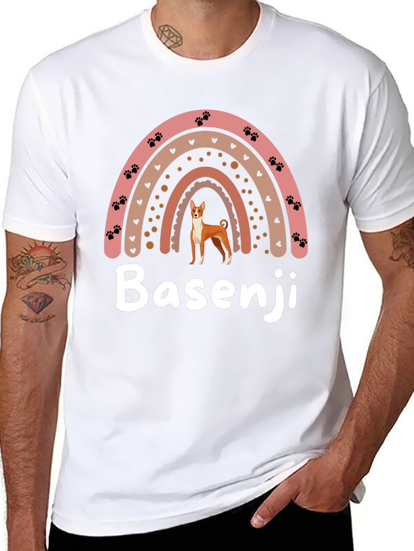 Basenji Dog Rainbow T-Shirt