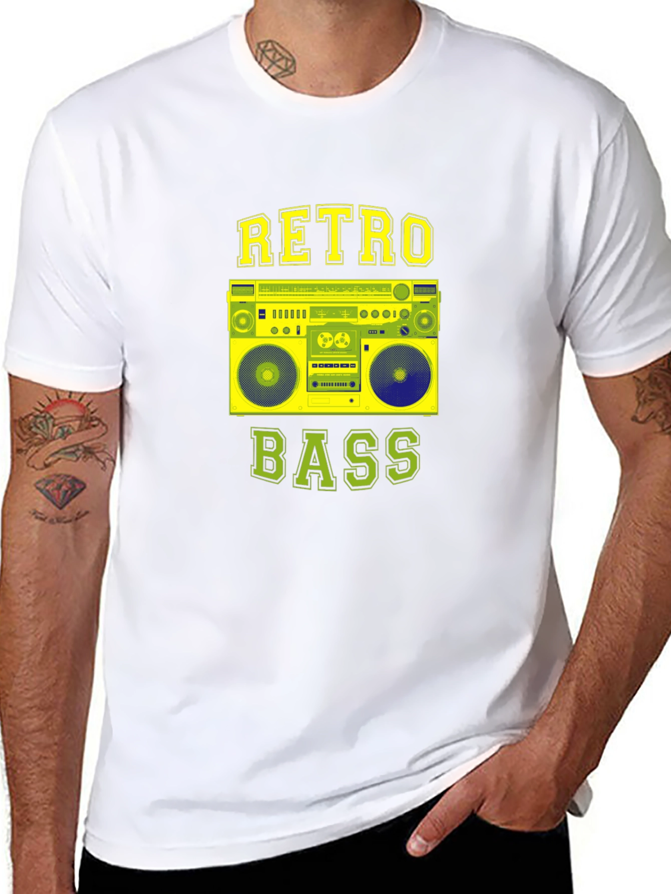 Retro Bass Graphic Tee - Boombox T-Shirt