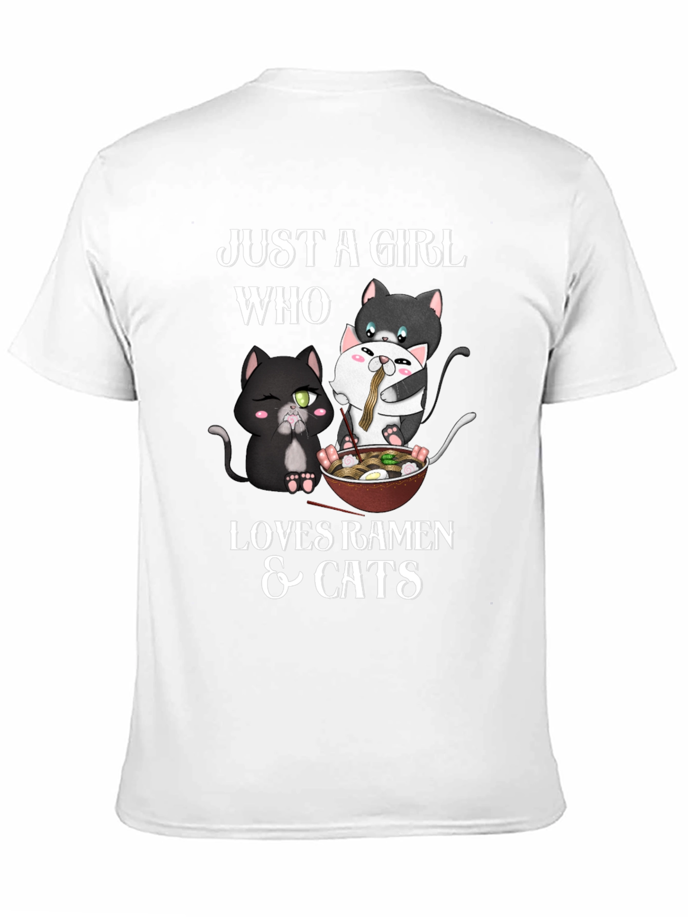 Just a Girl Who Loves Ramen & Cats T-Shirt