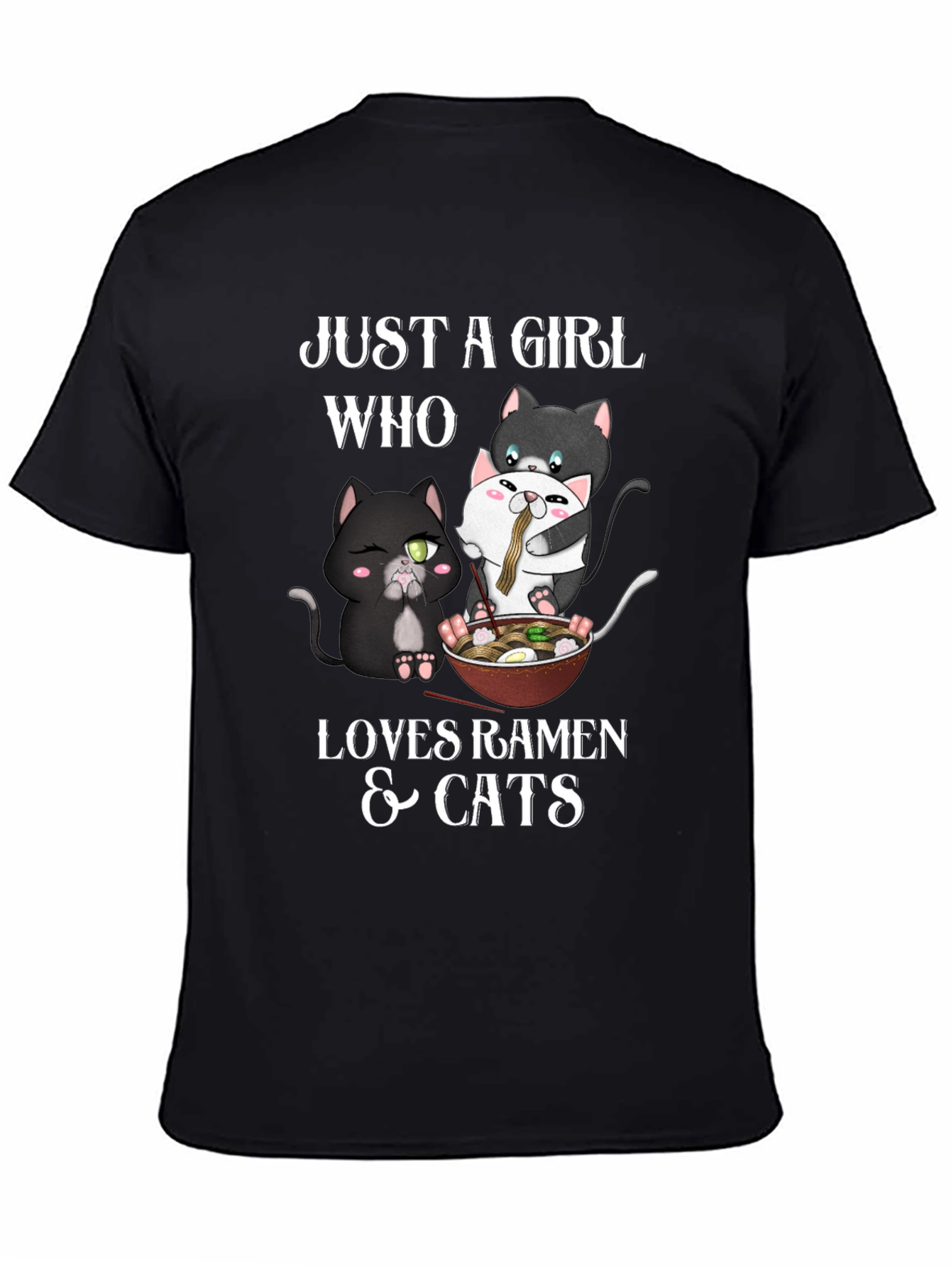 Just a Girl Who Loves Ramen & Cats T-Shirt