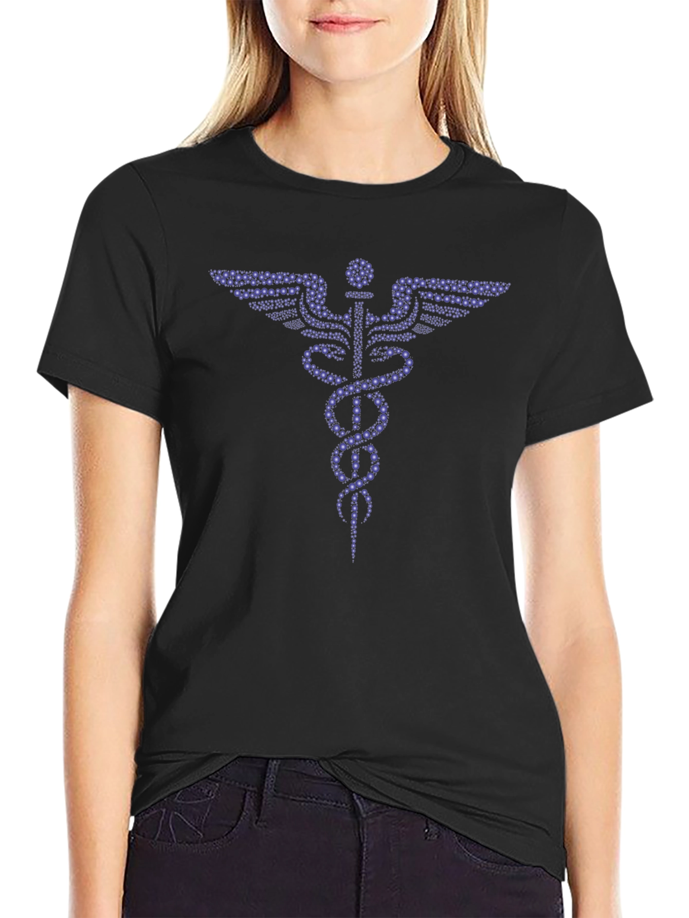 Caduceus T-Shirt - Starry Medical Symbol