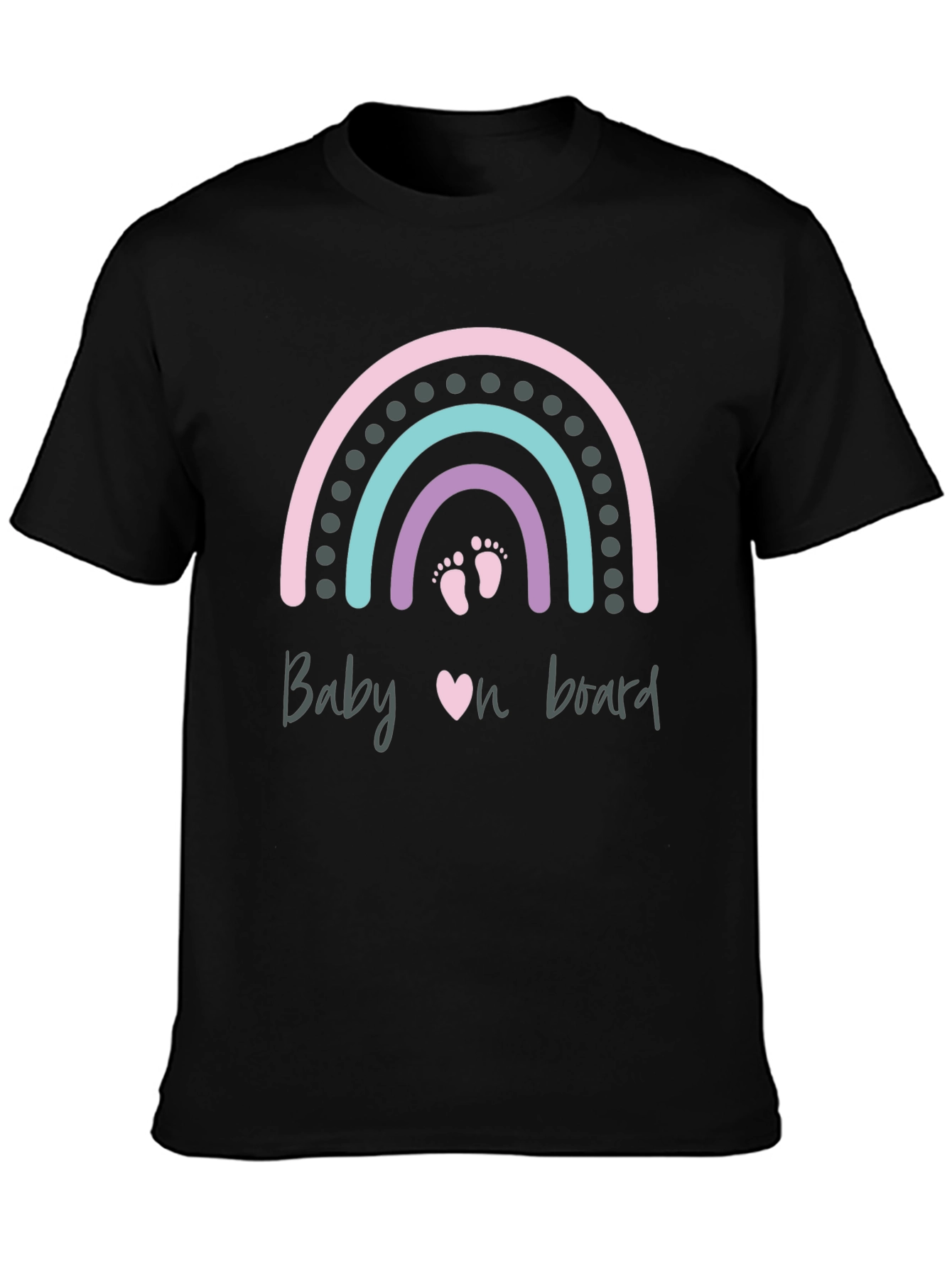 Baby On Board Rainbow Graphic Tee