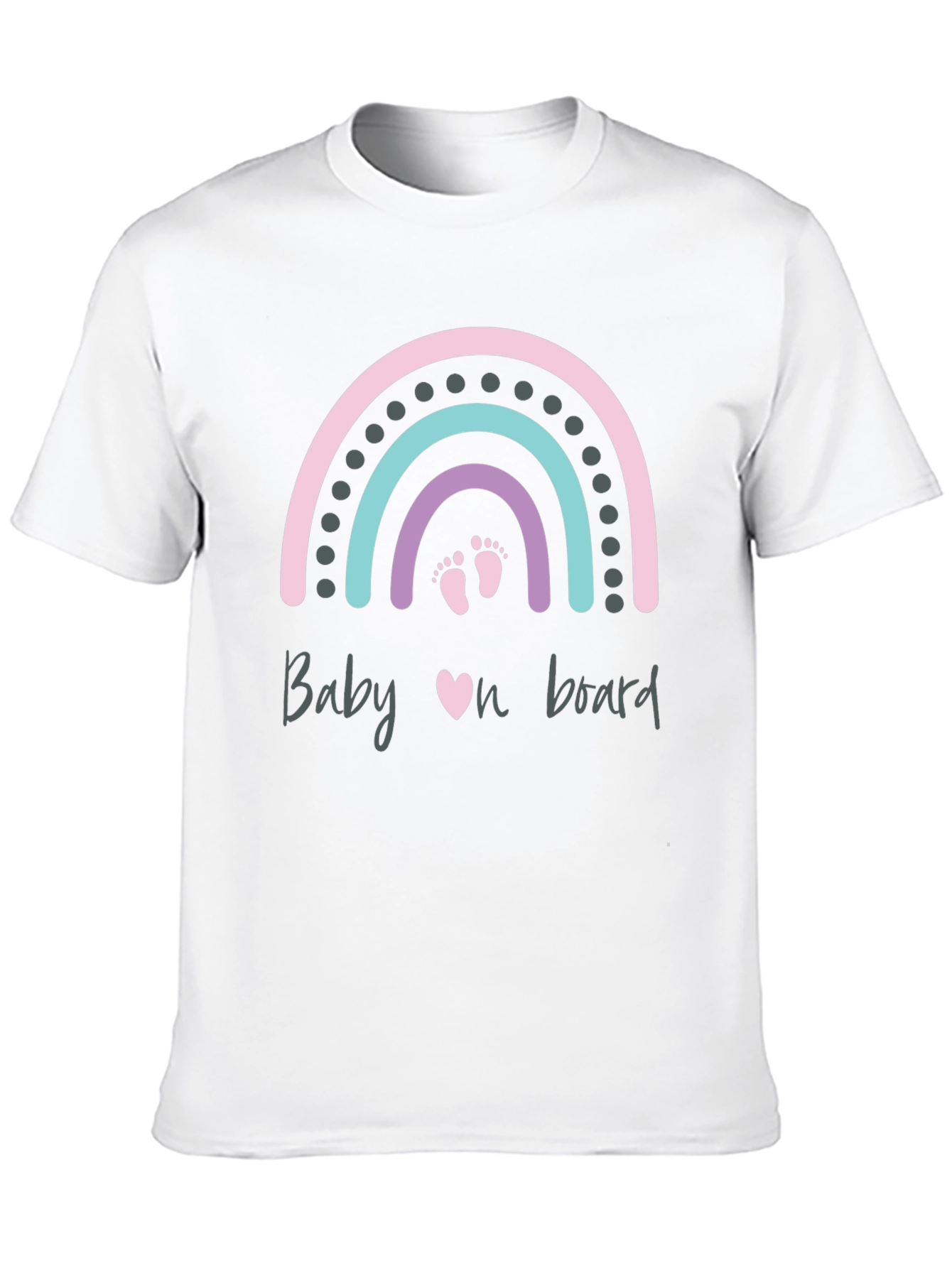 Baby On Board Rainbow Graphic Tee