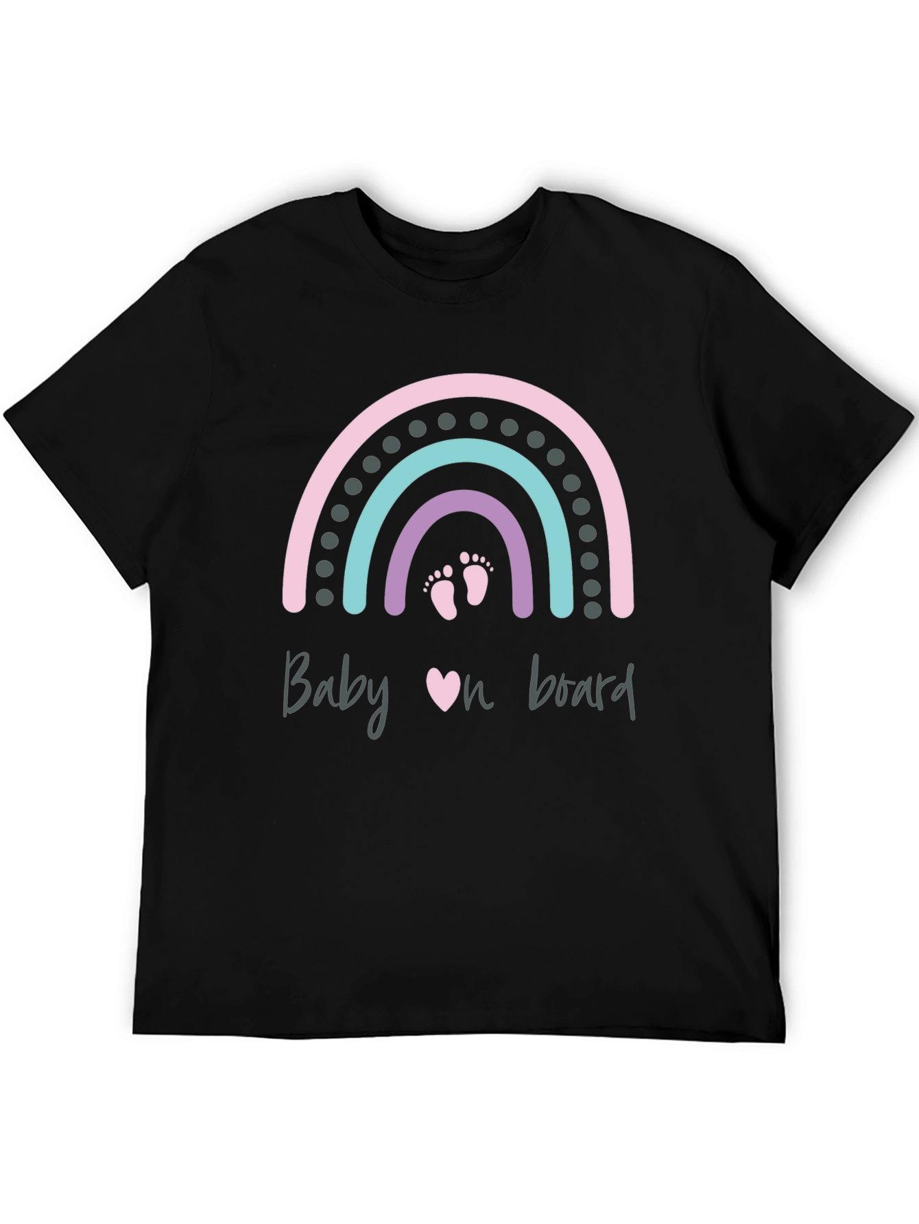 Baby On Board Rainbow Graphic Tee