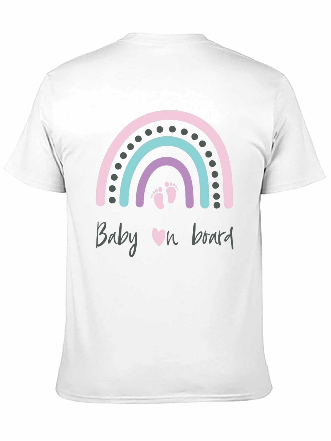 Baby On Board Rainbow Graphic Tee