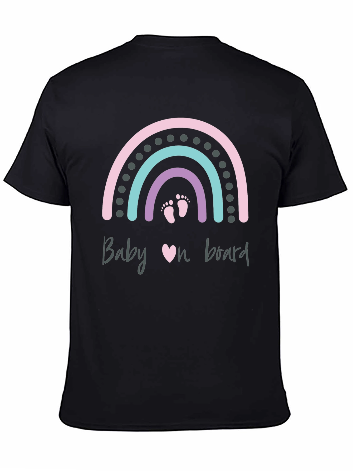 Baby On Board Rainbow Graphic Tee