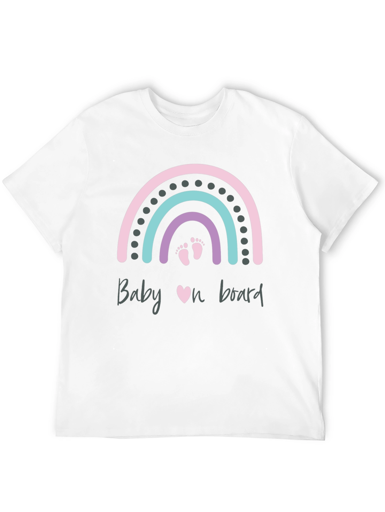 Baby On Board Rainbow Graphic Tee