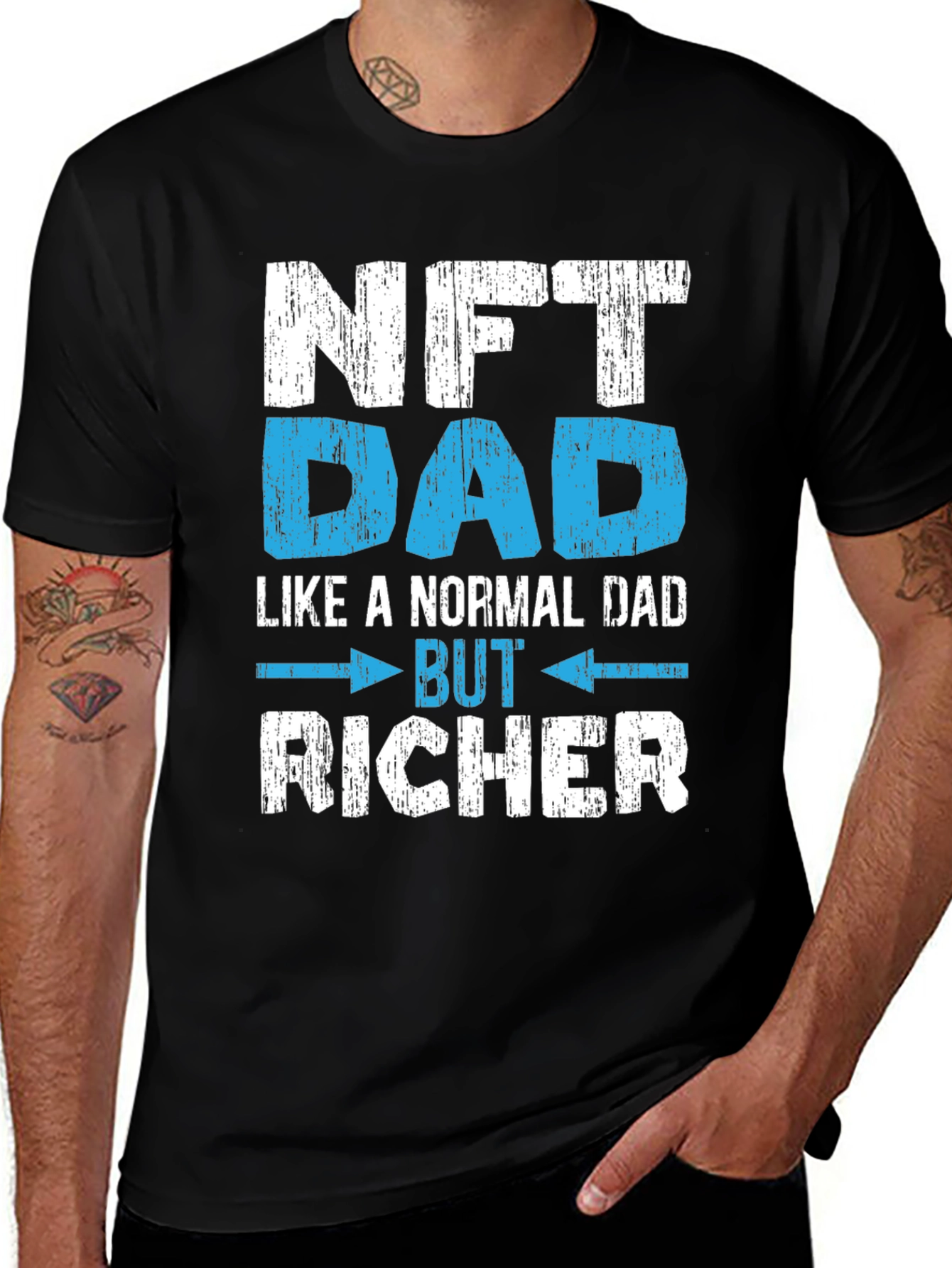 NFT Dad T-Shirt - Crypto Richer Funny Tee