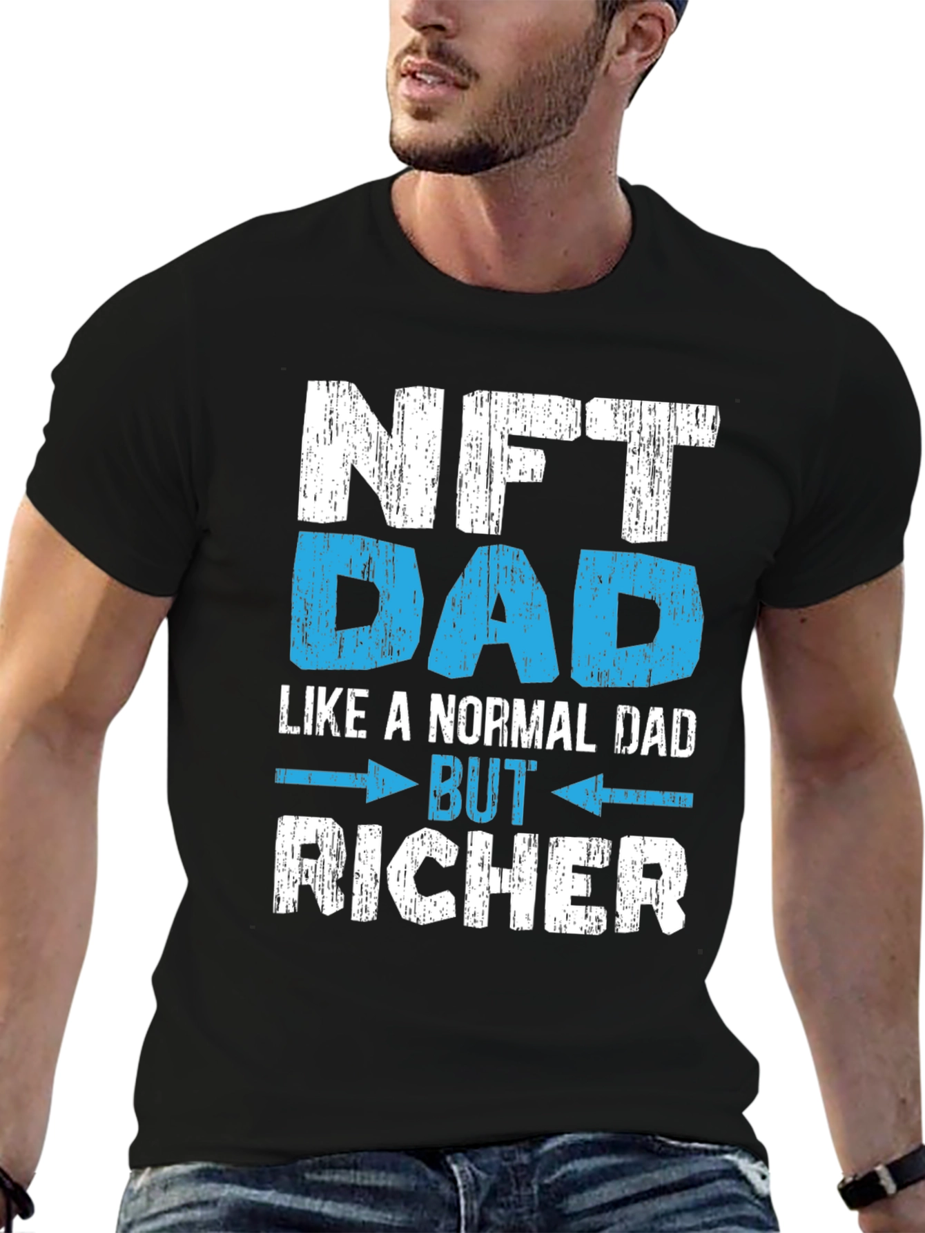 NFT Dad T-Shirt - Crypto Richer Funny Tee
