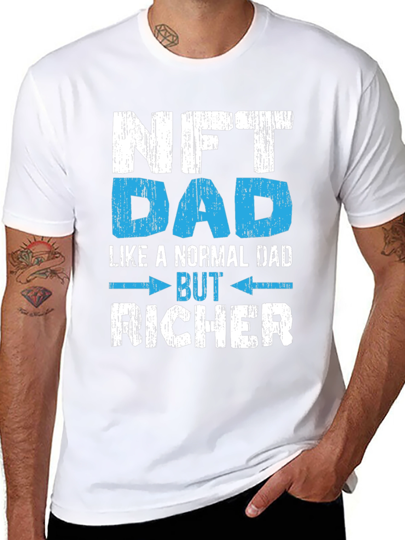 NFT Dad T-Shirt - Crypto Richer Funny Tee