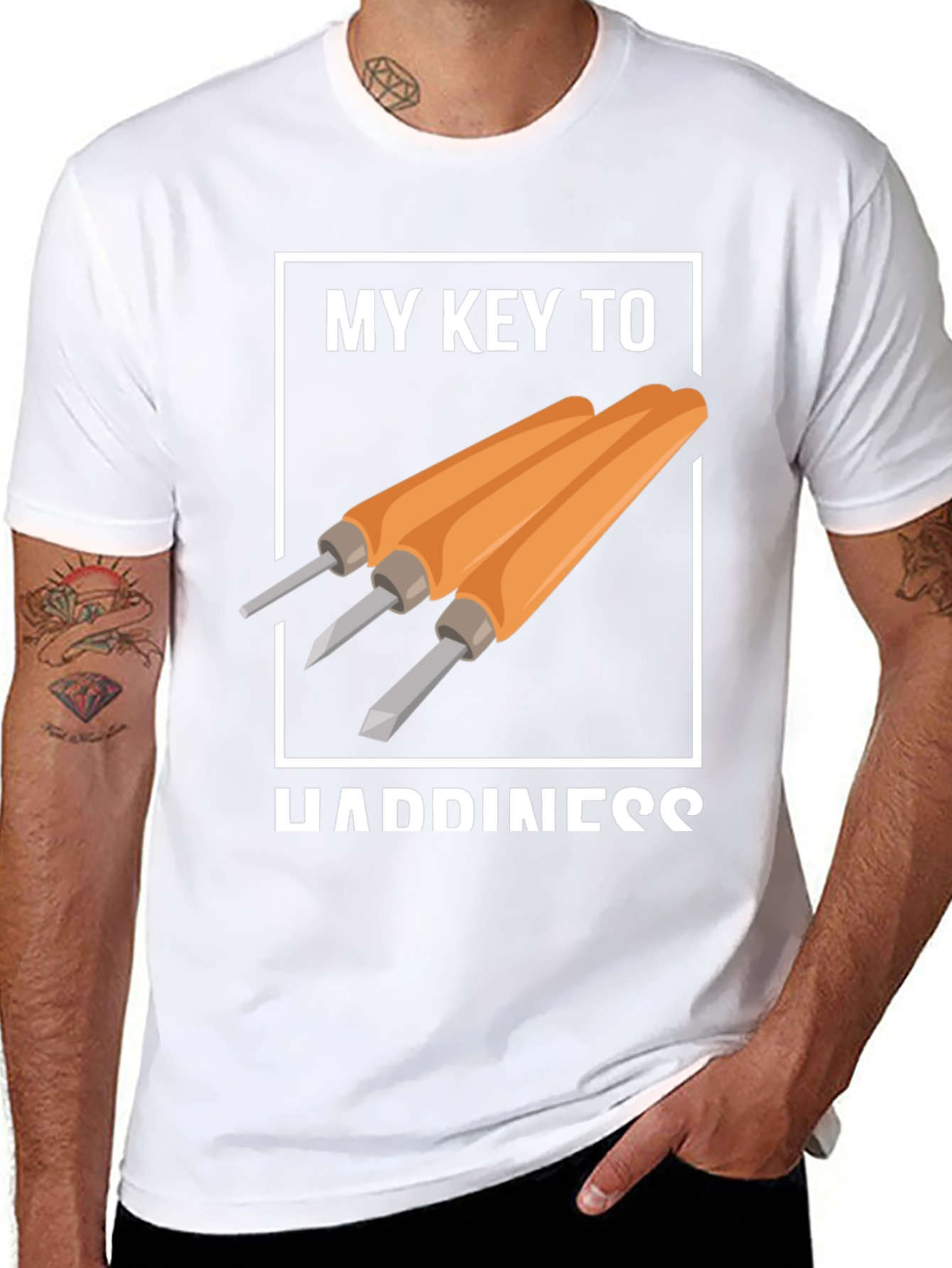 My Key To Happiness Wood Carving T-Shirt
