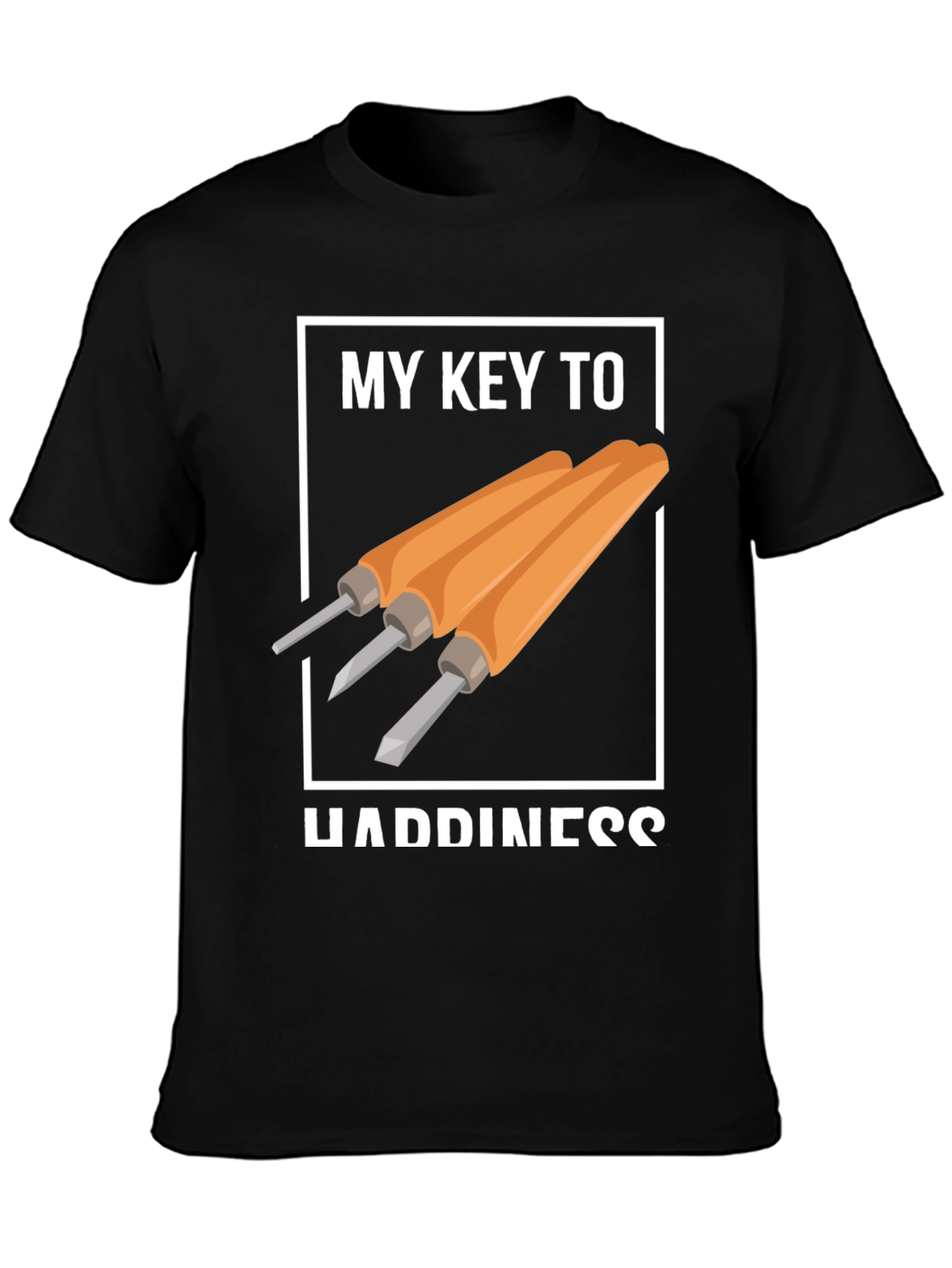 My Key To Happiness Wood Carving T-Shirt
