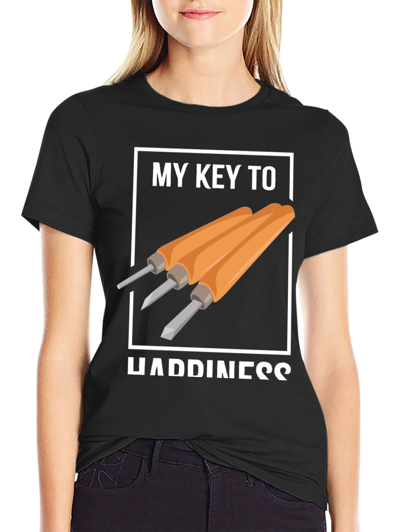My Key To Happiness Wood Carving T-Shirt