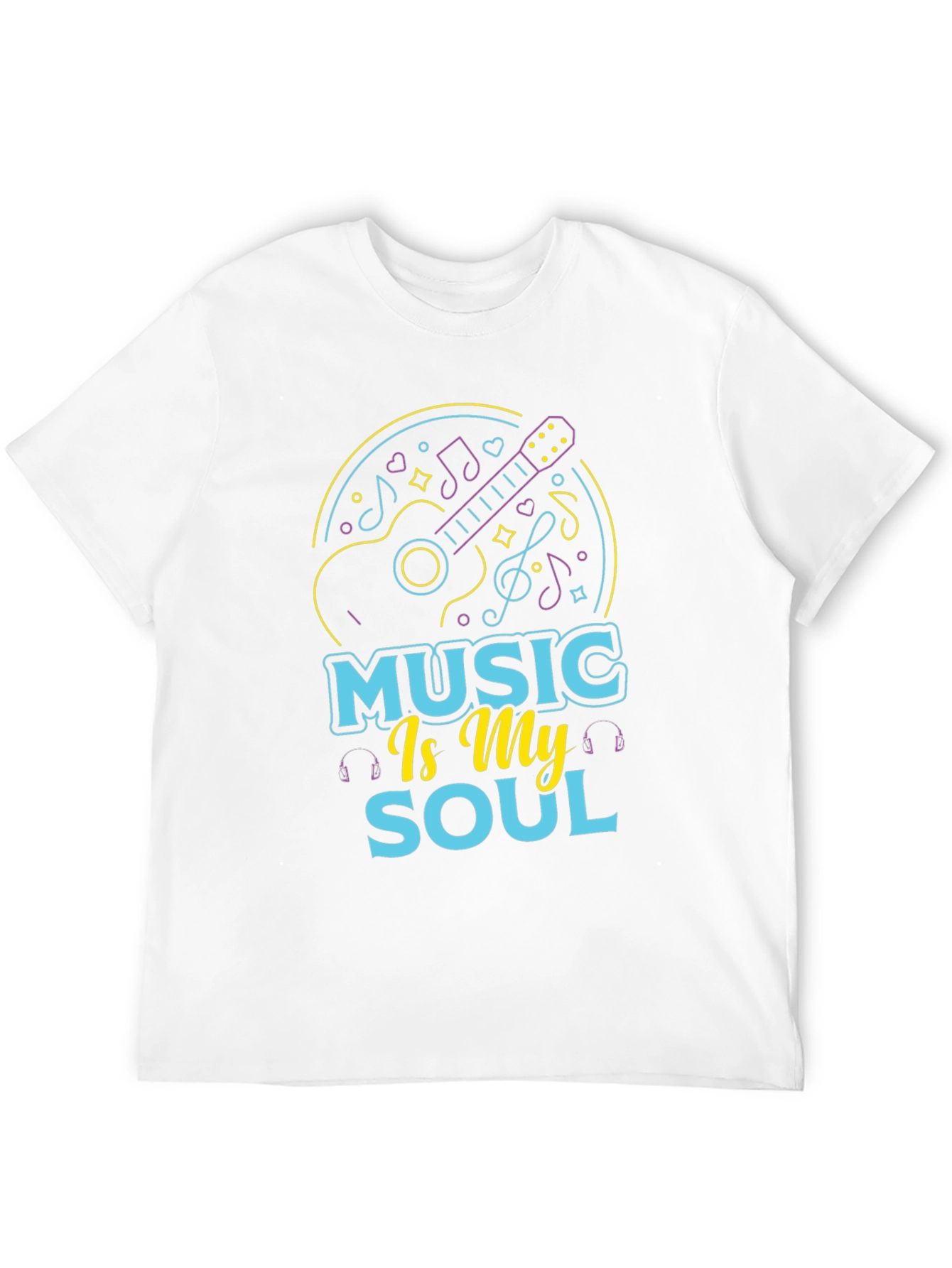 Music Is My Soul Black Graphic Tee