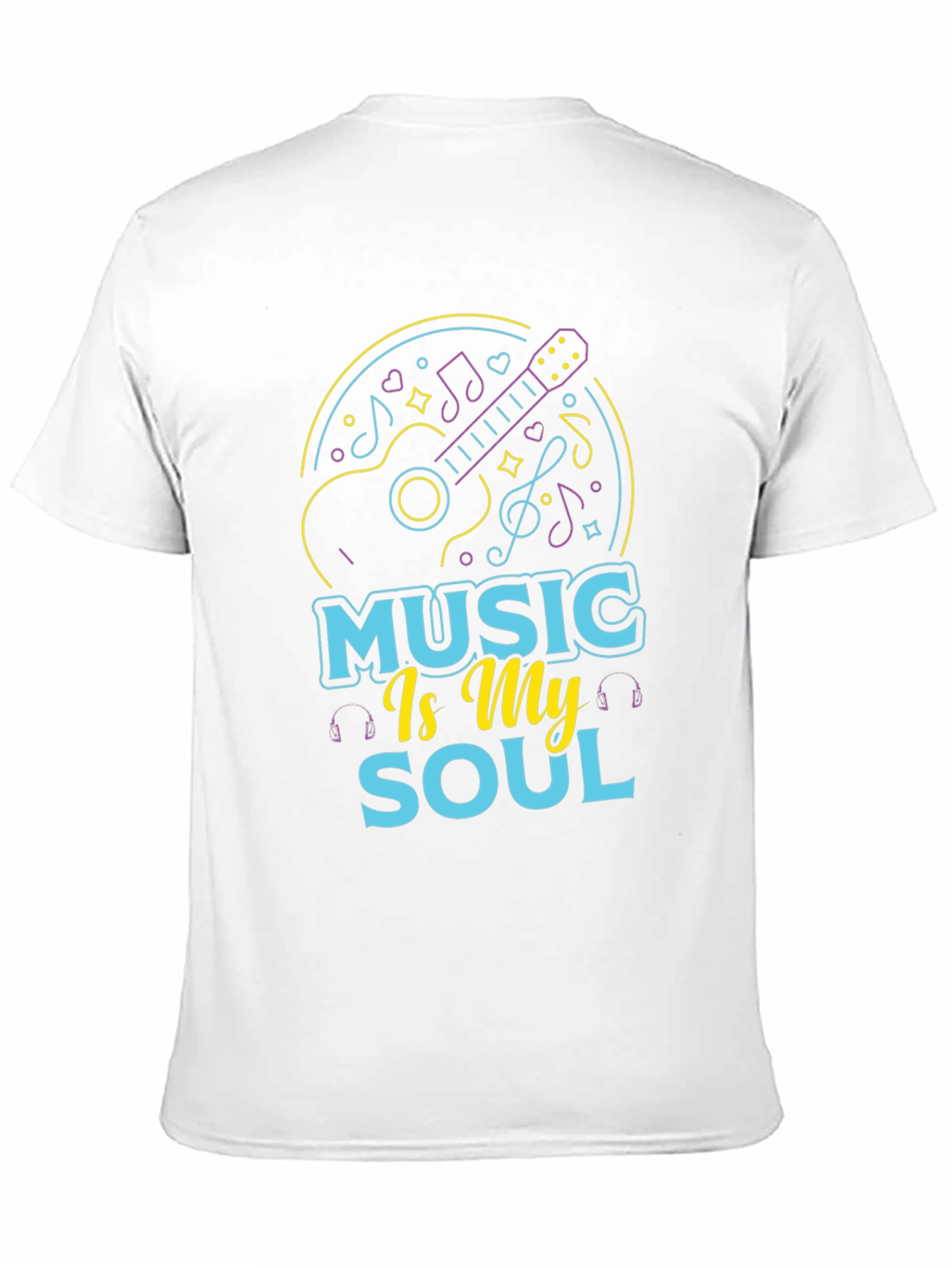 Music Is My Soul Black Graphic Tee