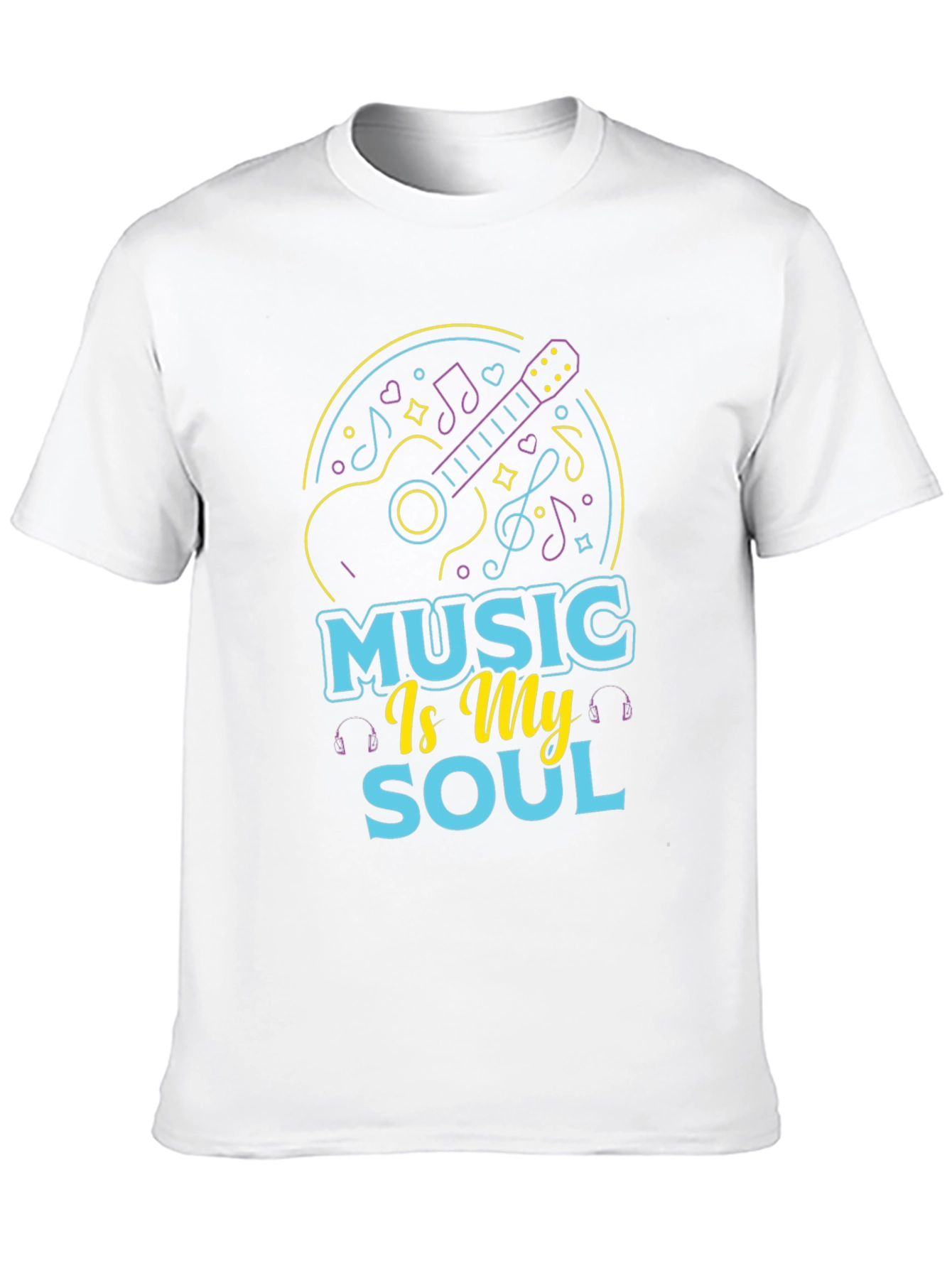 Music Is My Soul Black Graphic Tee