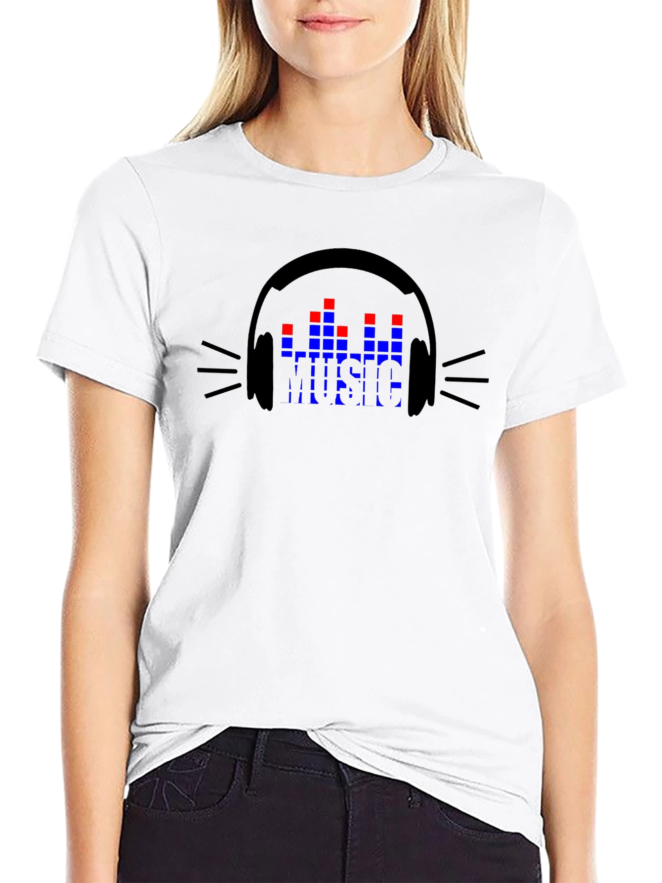 Music Lover Graphic T-Shirt - Black
