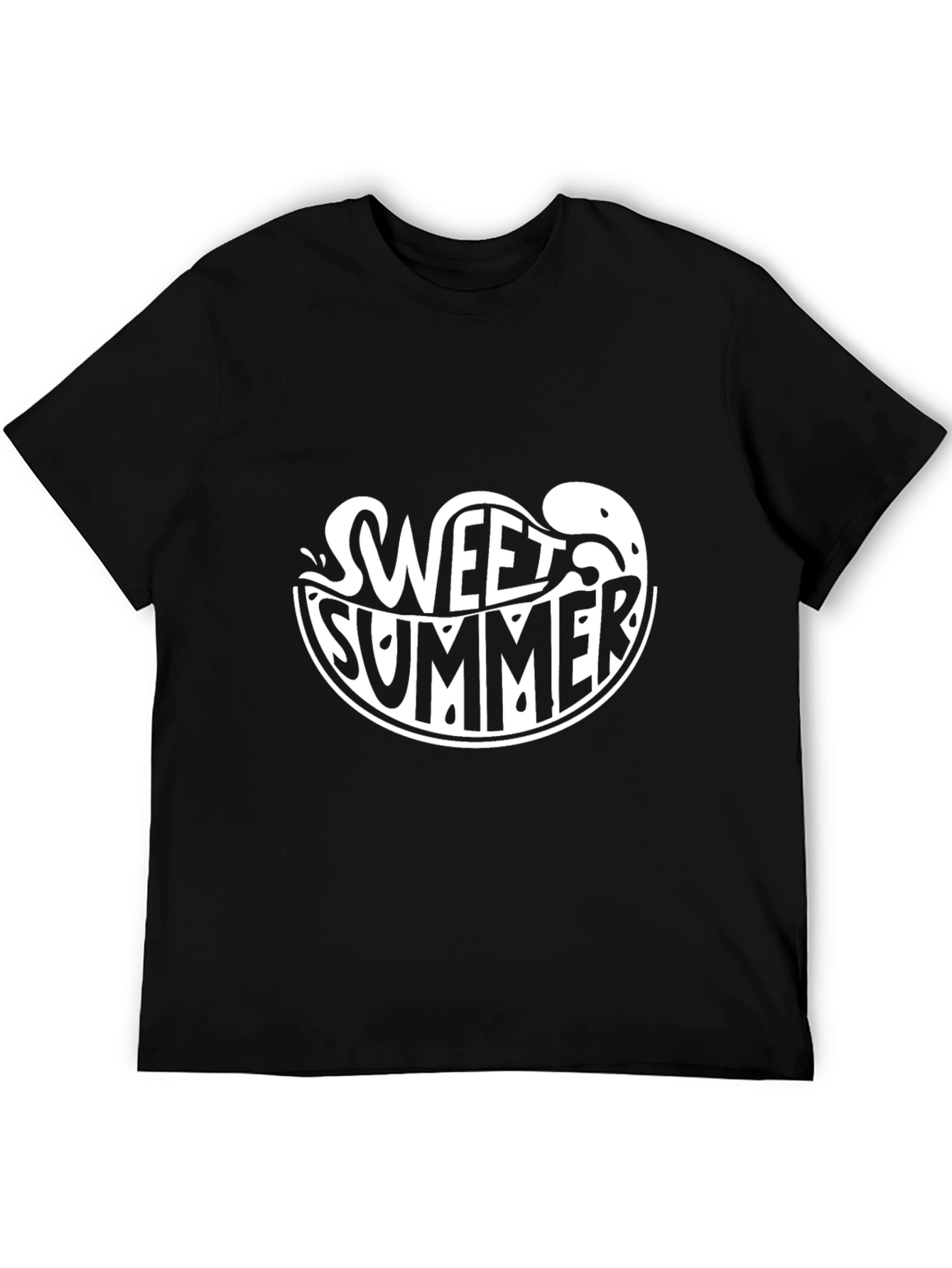 Sweet Summer Graphic Tee - Black Casual T-Shirt