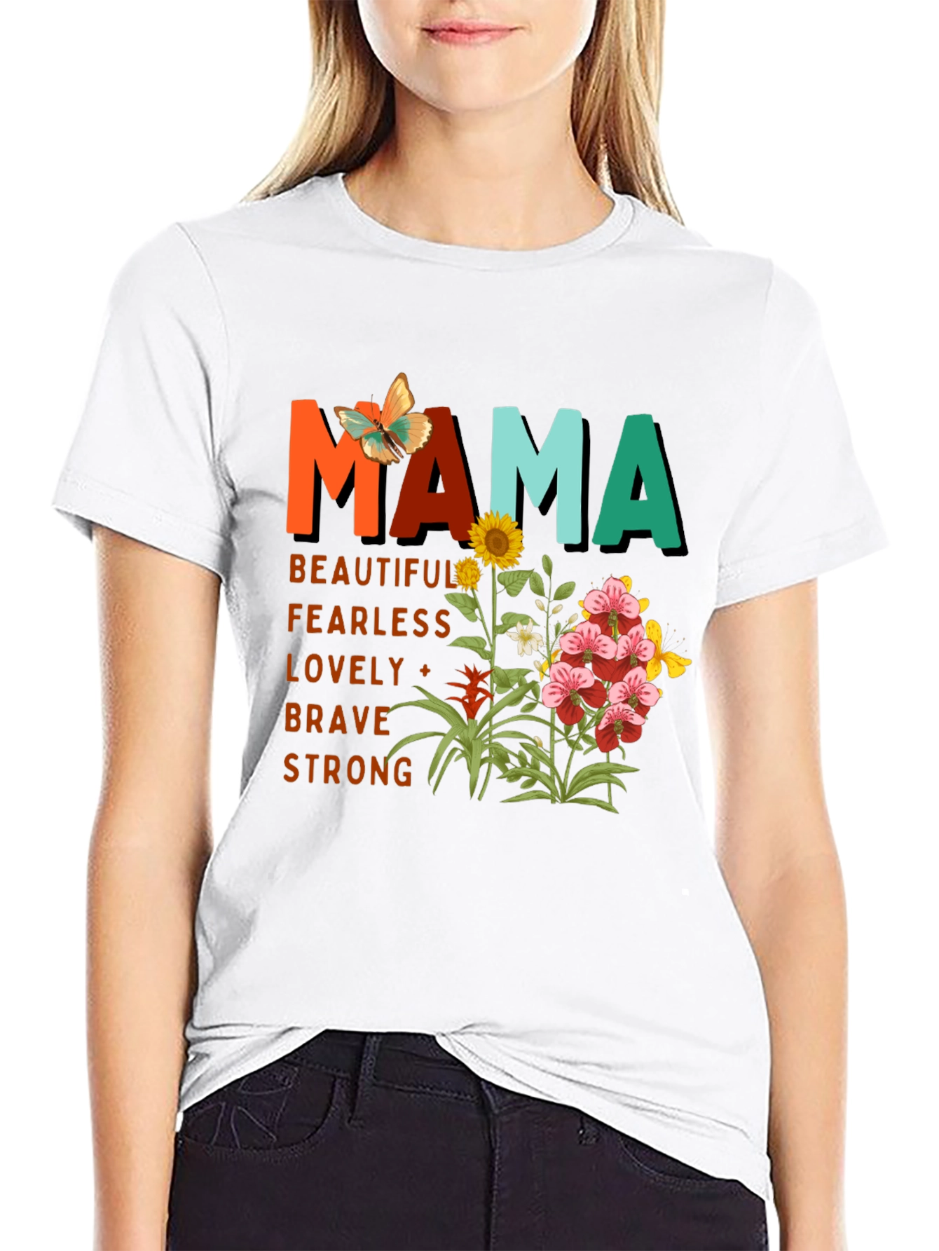 Floral Mama Graphic Tee - Mothers Day Gift