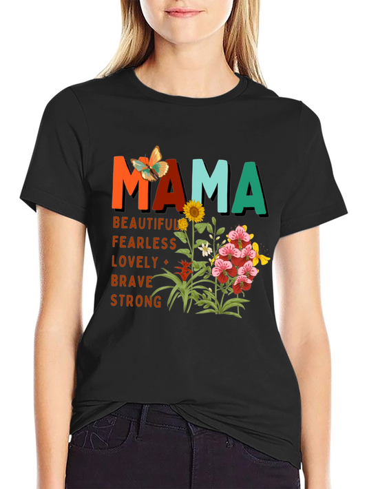 Floral Mama Graphic Tee - Mothers Day Gift