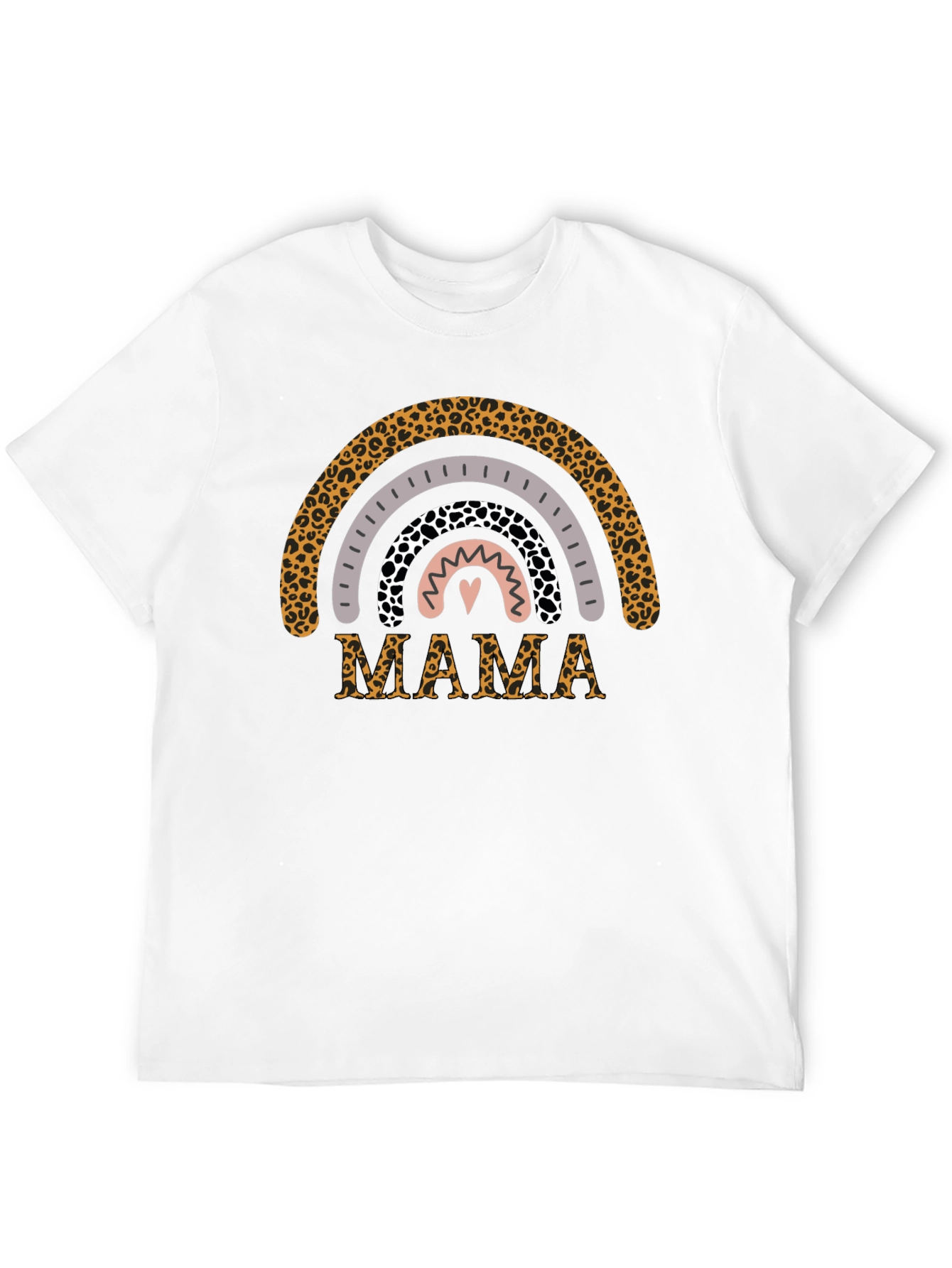 Leopard Mama Rainbow Graphic Tee