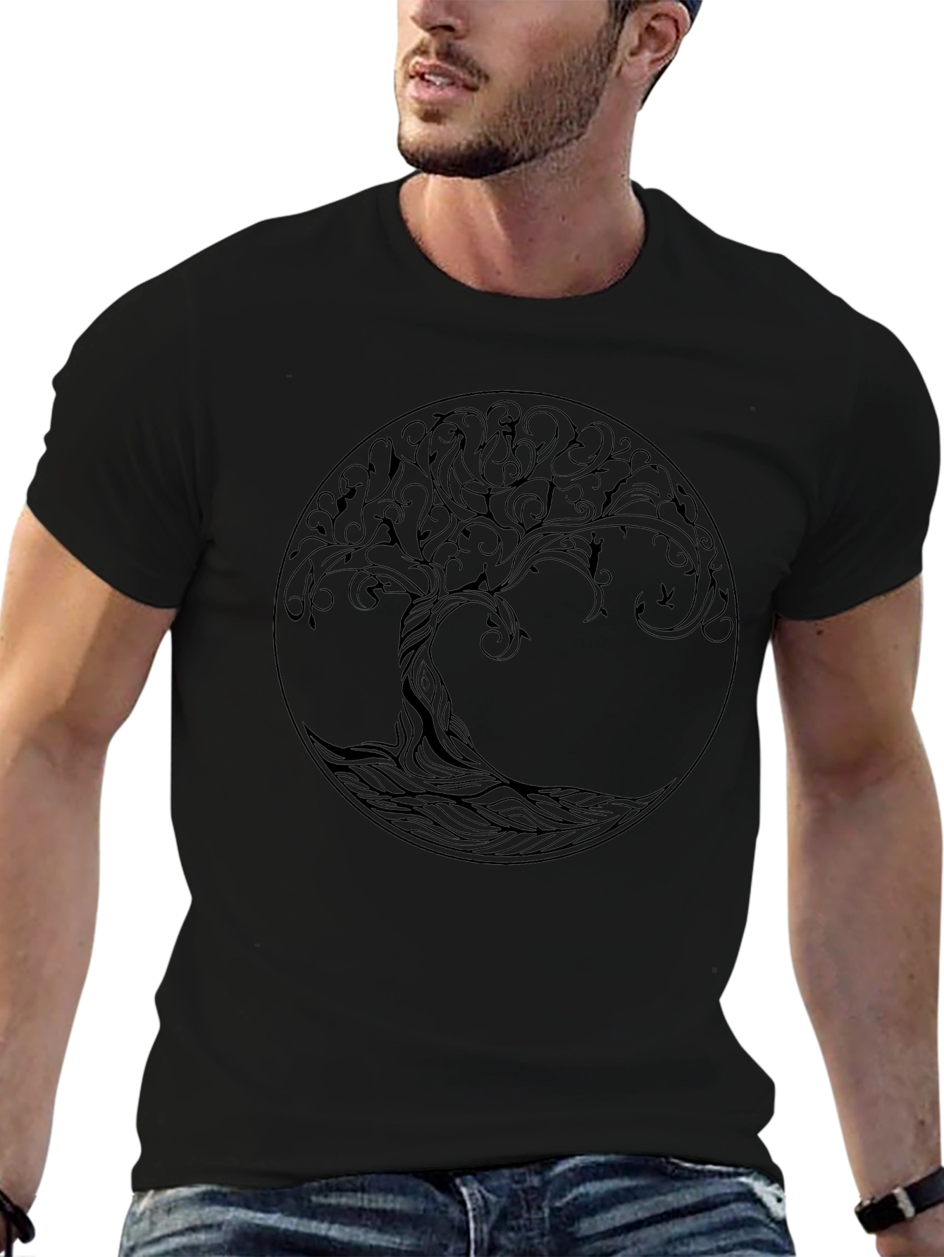 Tree of Life Graphic Black T-Shirt