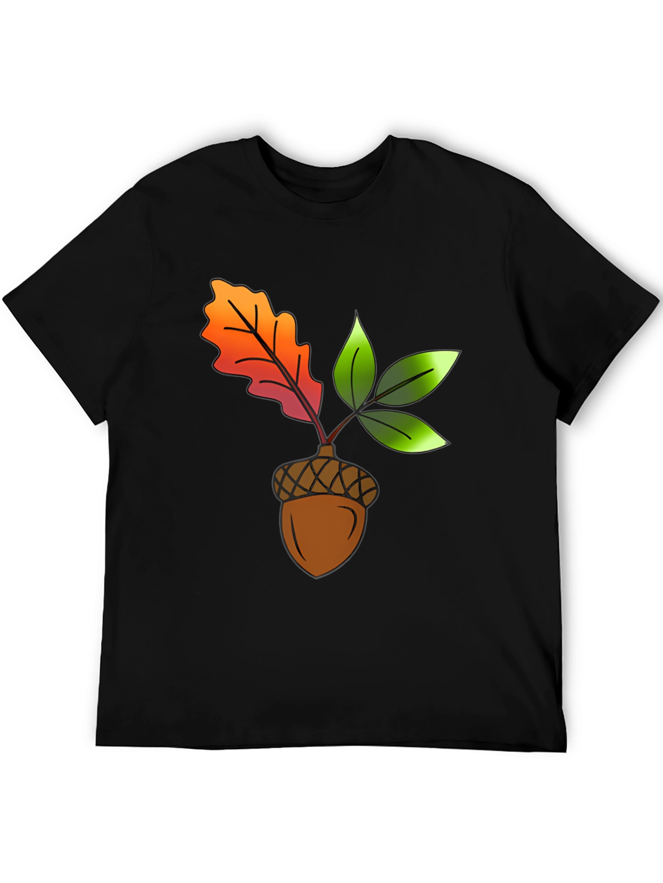 Acorn & Leaves Graphic T-Shirt