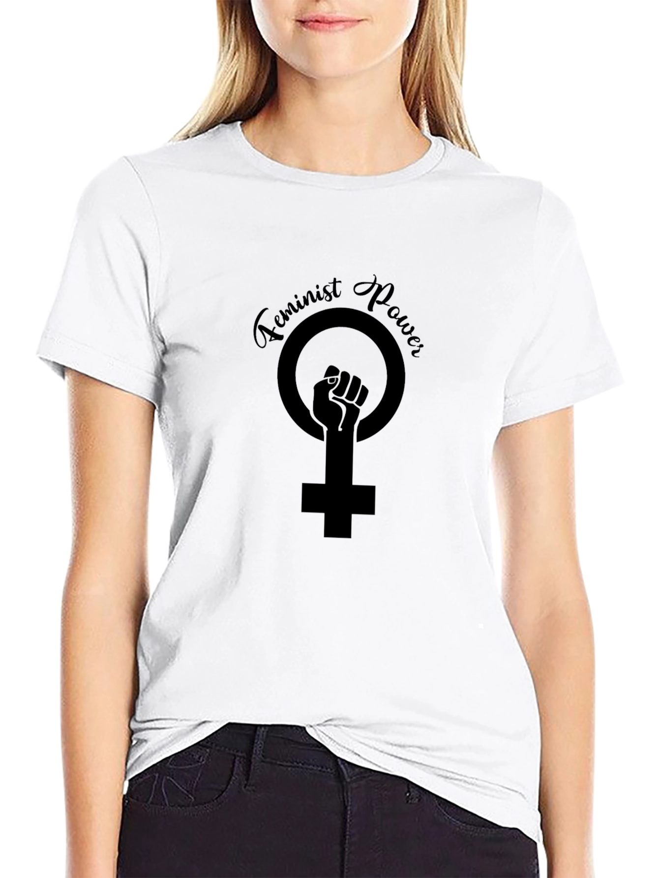 Feminist Power Black T-Shirt