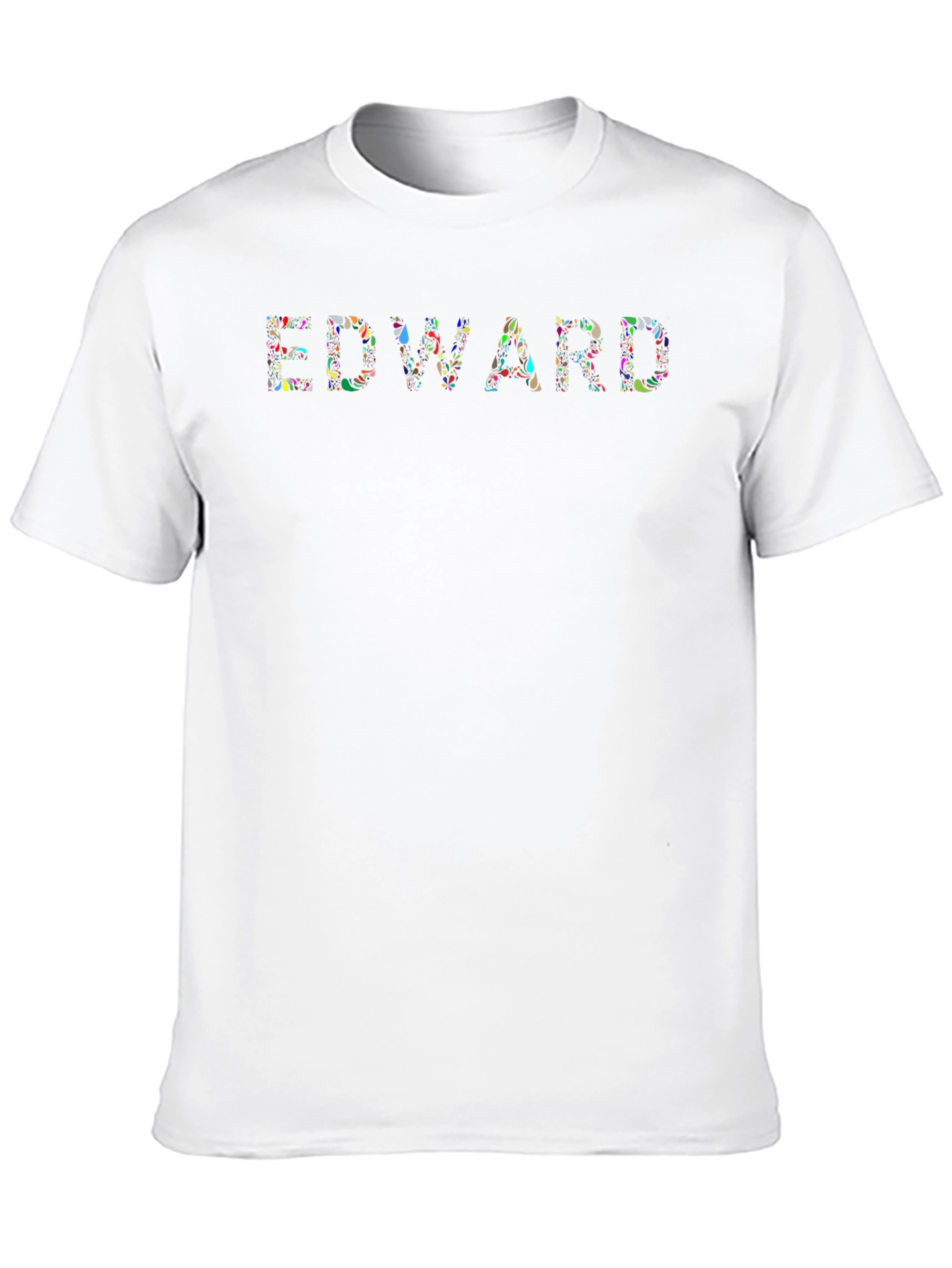 Floral Edward Print Black T-Shirt