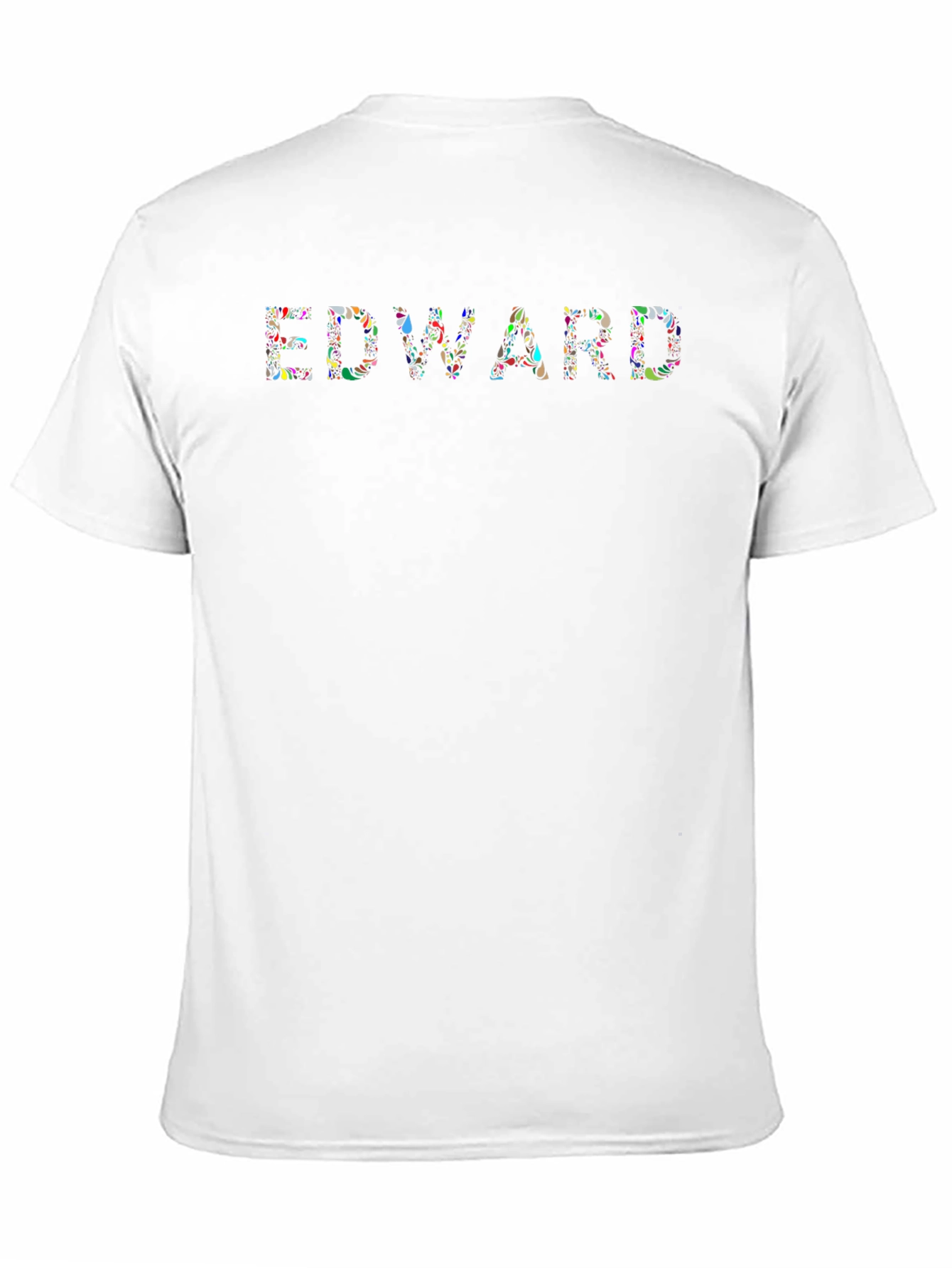 Floral Edward Print Black T-Shirt