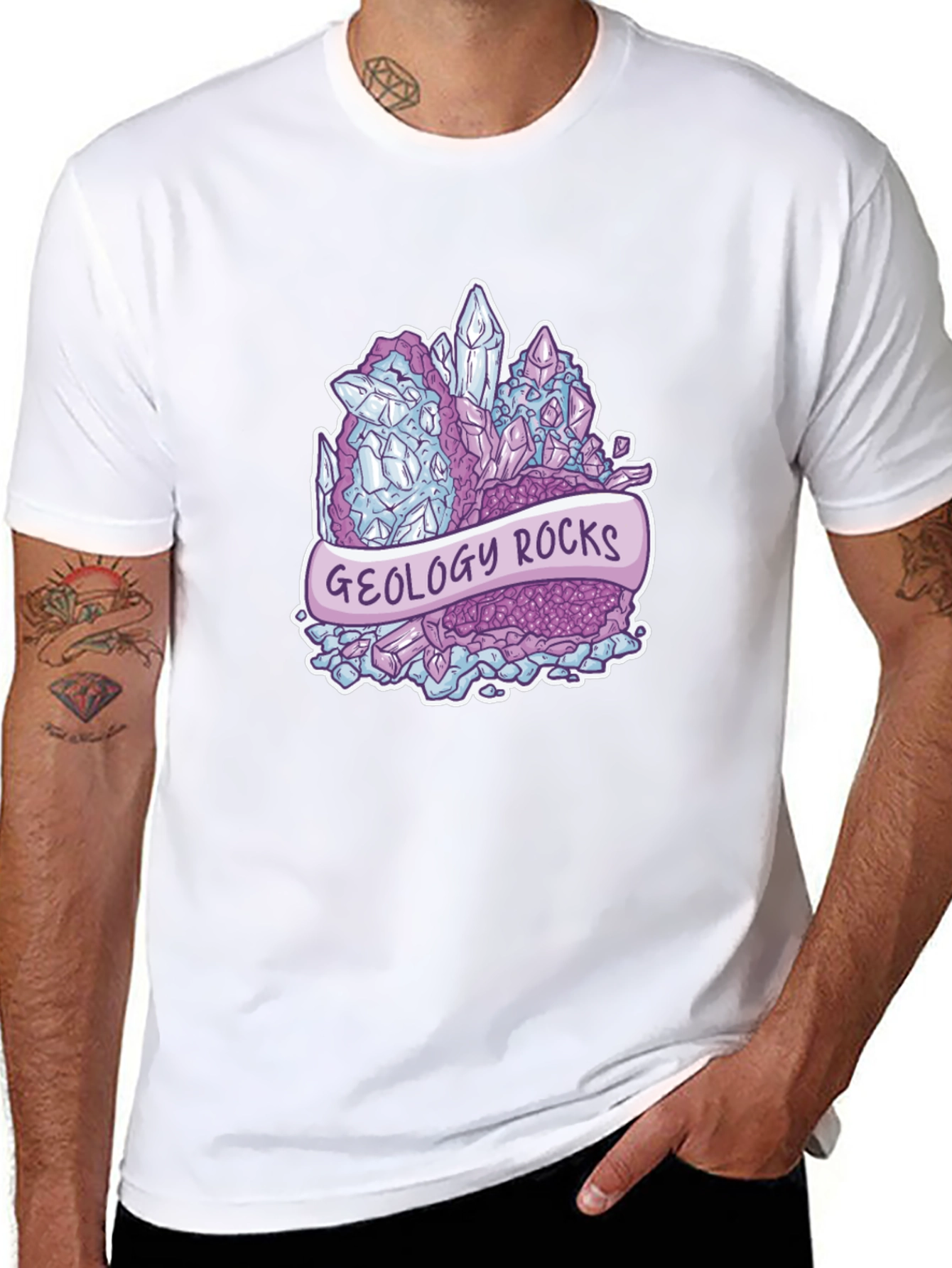 Geology Rocks T-Shirt - Crystal Gemstone Design