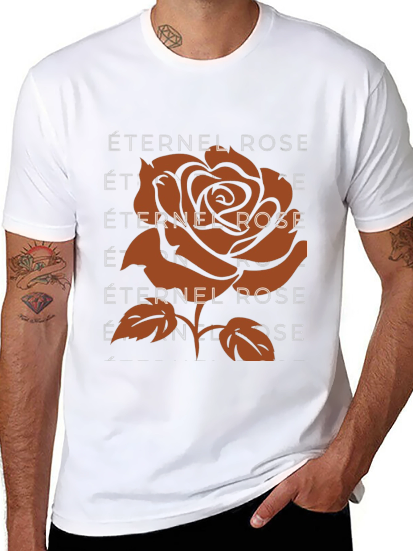 Éternel Rose Graphic T-Shirt - Stylish & Unique Design