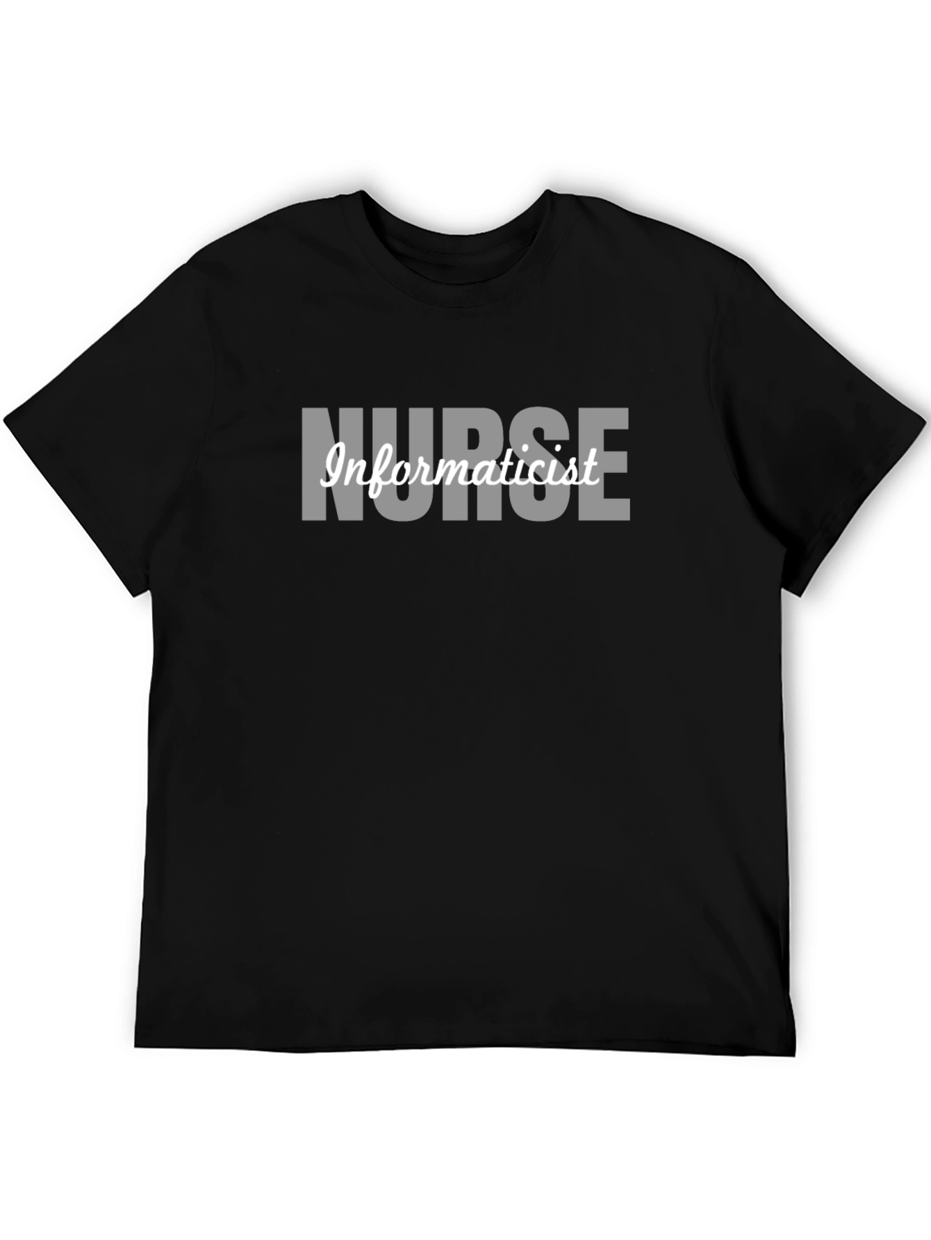 Nurse Informaticist T-Shirt - Black Crew Neck Tee