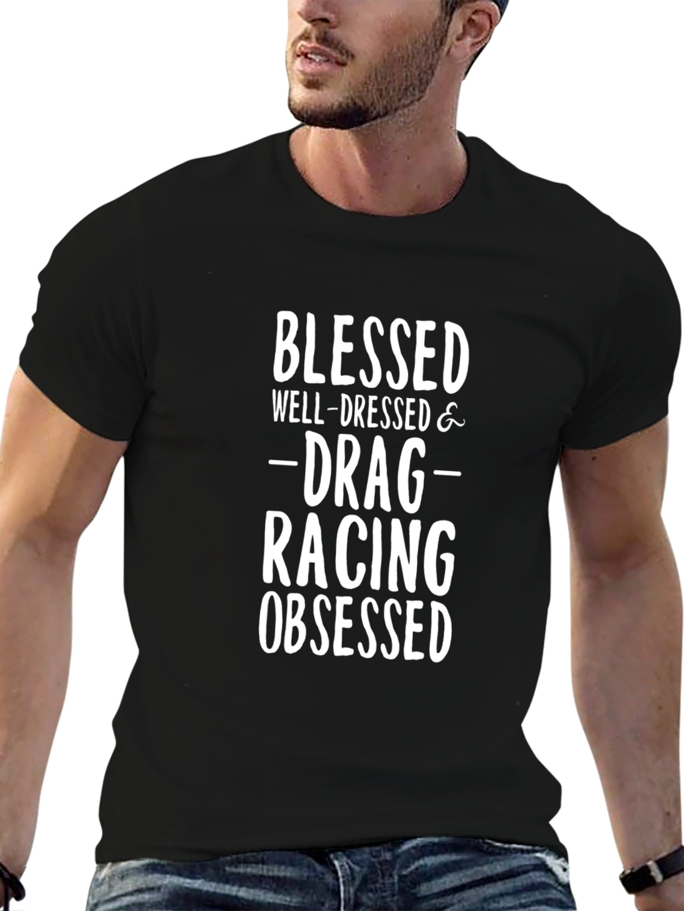 Blessed Drag Racing Obsessed Graphic T-Shirt