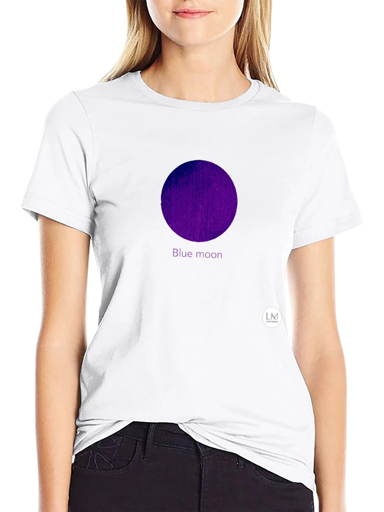 Blue Moon Graphic Tee - Stylish Mens Black T-Shirt