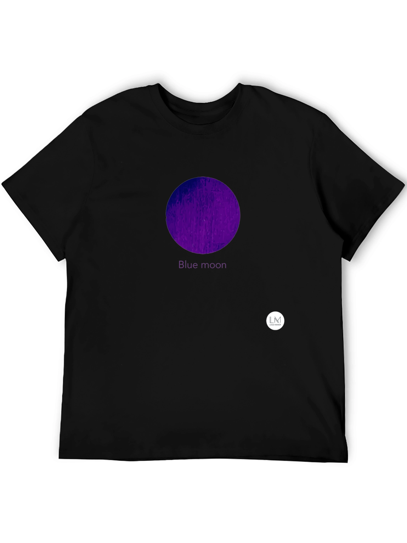 Blue Moon Graphic Tee - Stylish Mens Black T-Shirt