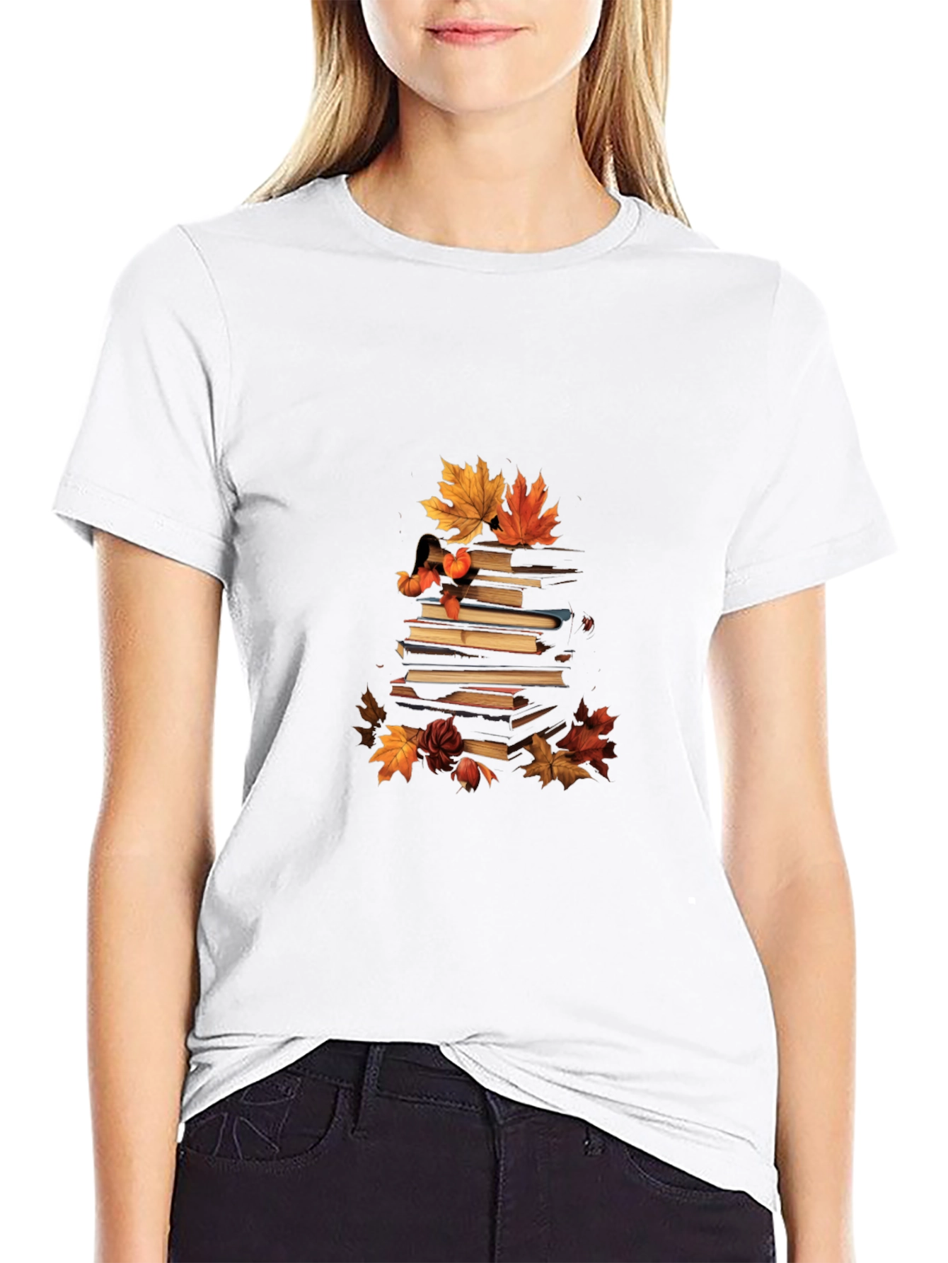 Autumn Book Stack T-Shirt