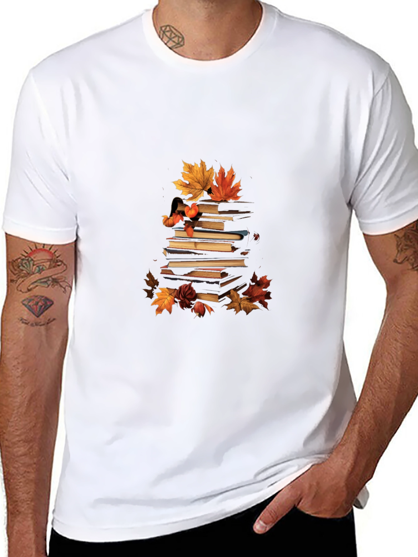 Autumn Book Stack T-Shirt