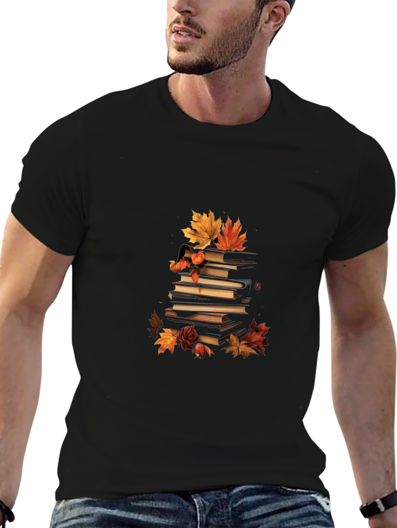 Autumn Book Stack T-Shirt