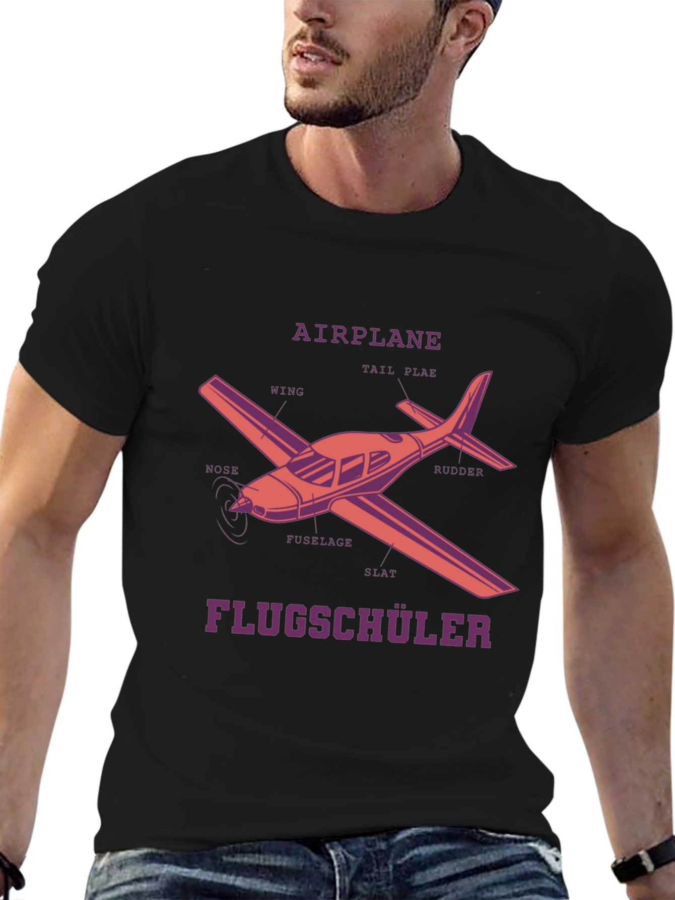 Airplane Diagram T-Shirt - Pilot in Training