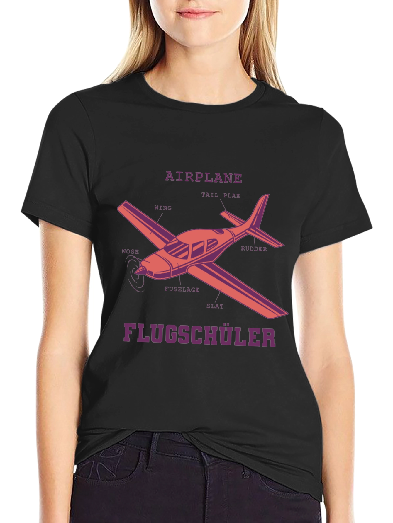 Airplane Diagram T-Shirt - Pilot in Training