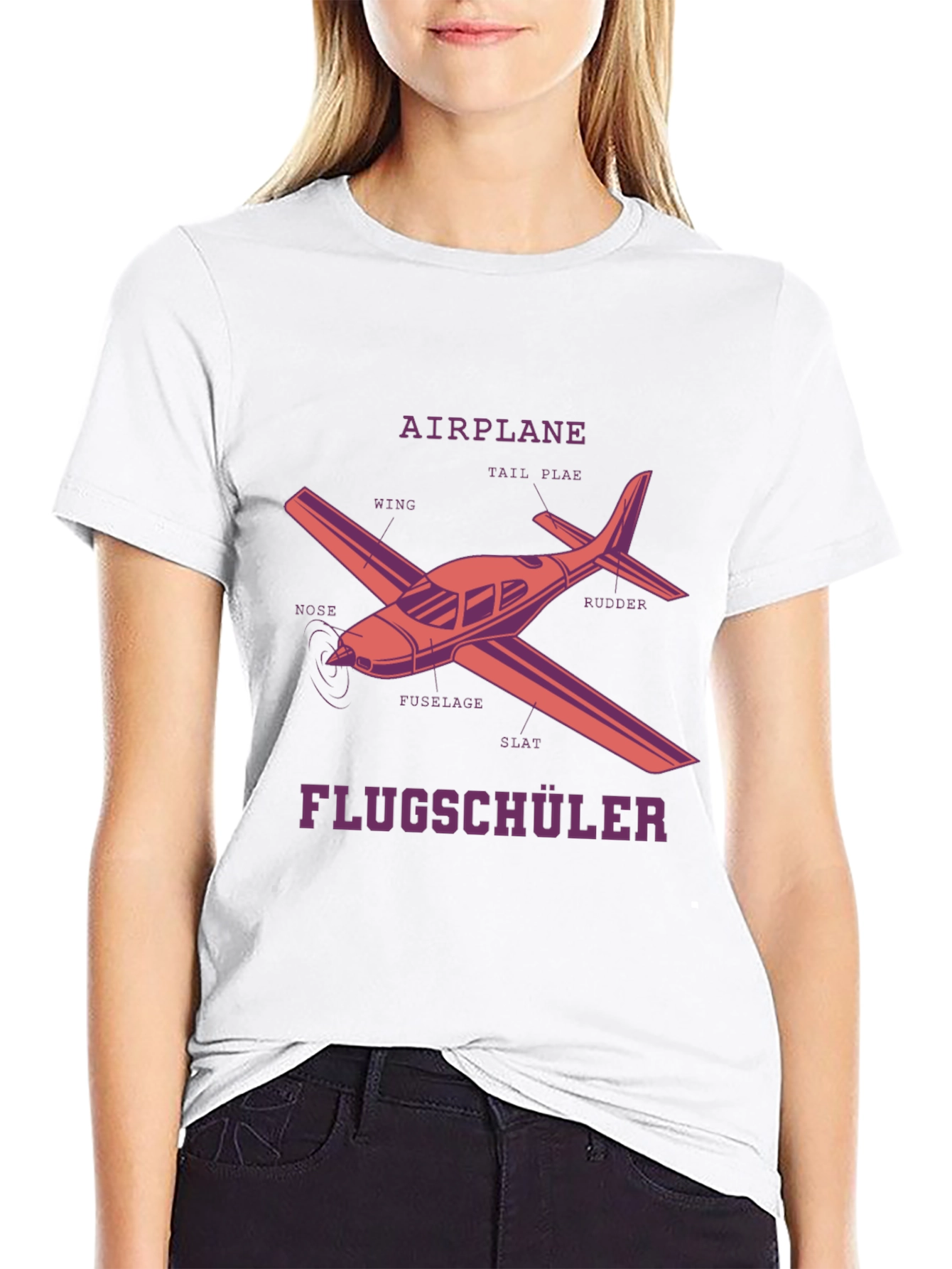 Airplane Diagram T-Shirt - Pilot in Training