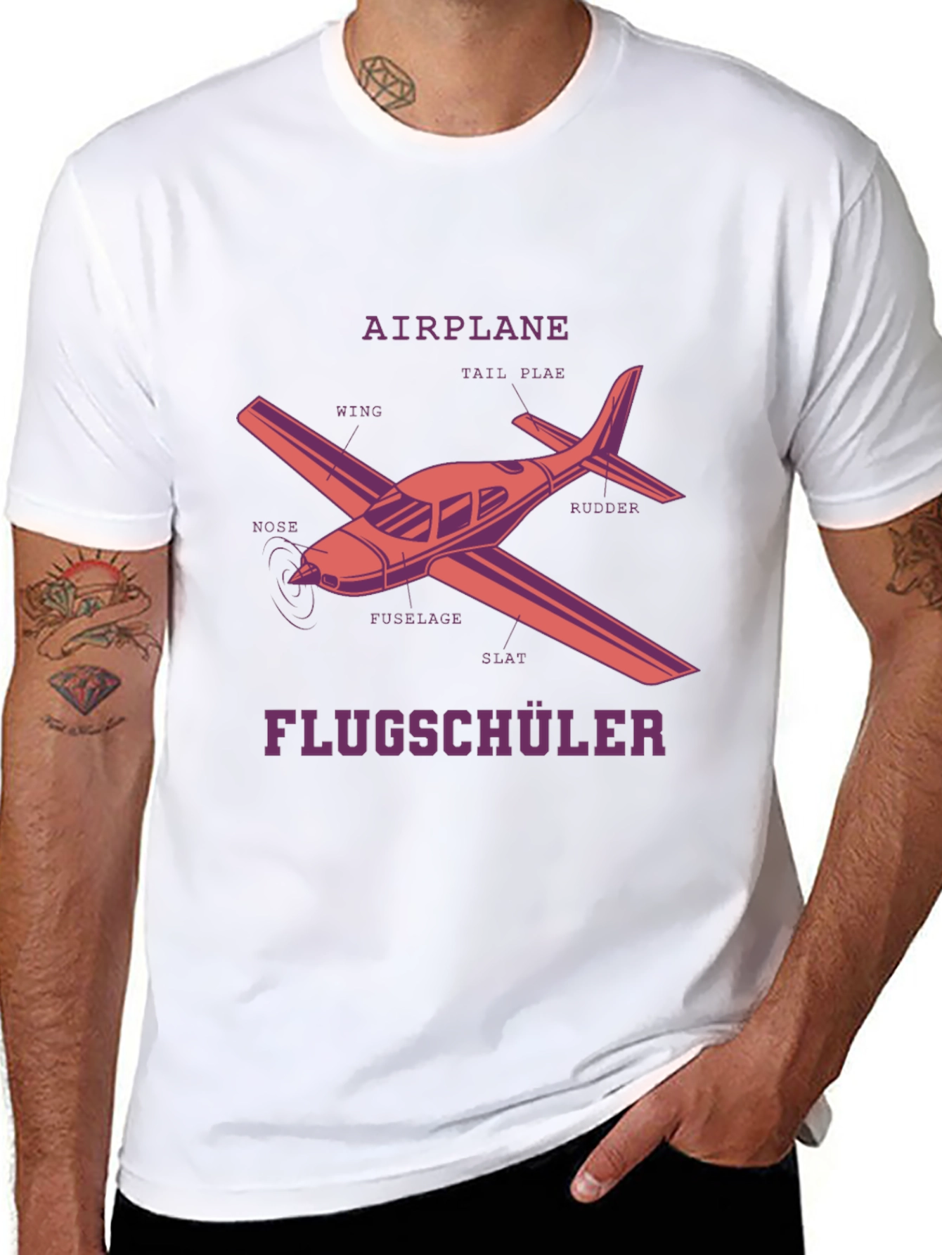 Airplane Diagram T-Shirt - Pilot in Training