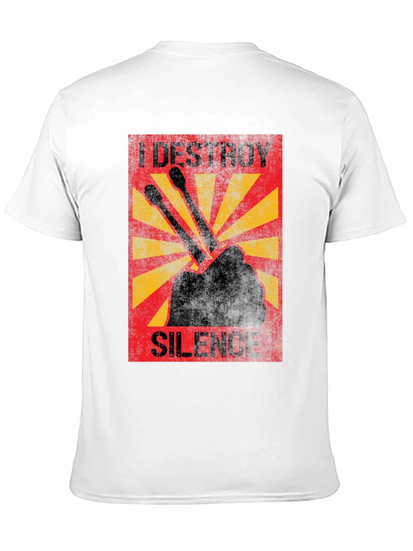 I Destroy Silence Drummer Graphic T-Shirt