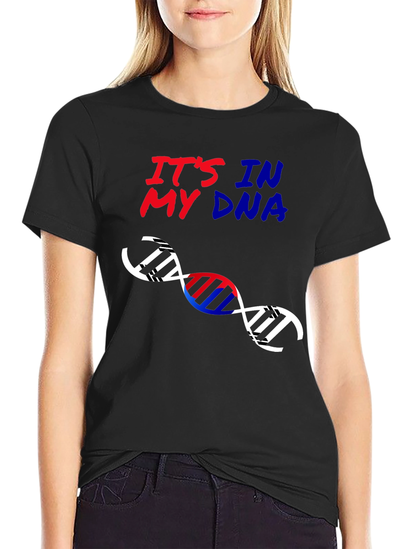 Its In My DNA Graphic Tee - Black